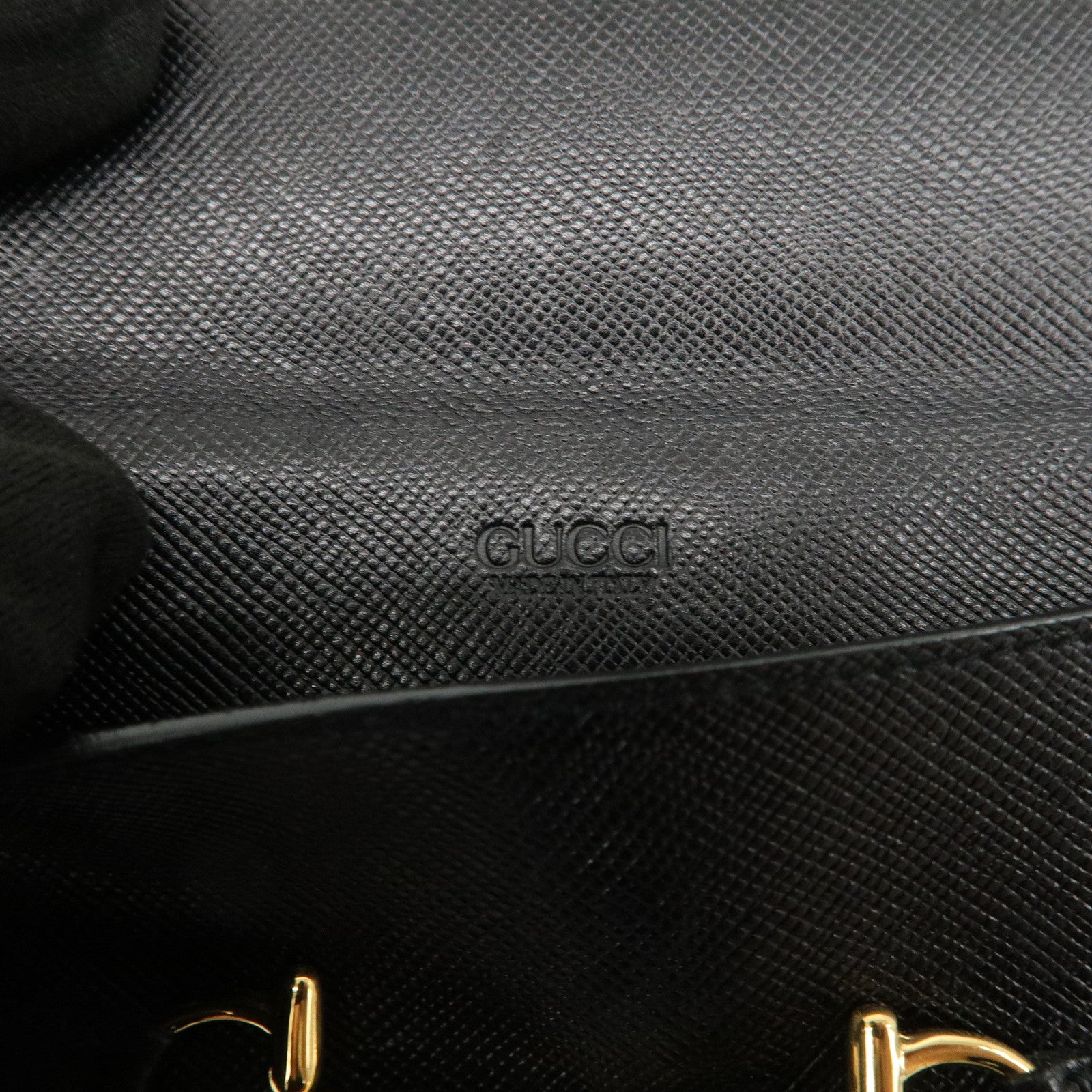 GUCCI Horsebit Leather Long Wallet Black Gold 030.001.0793