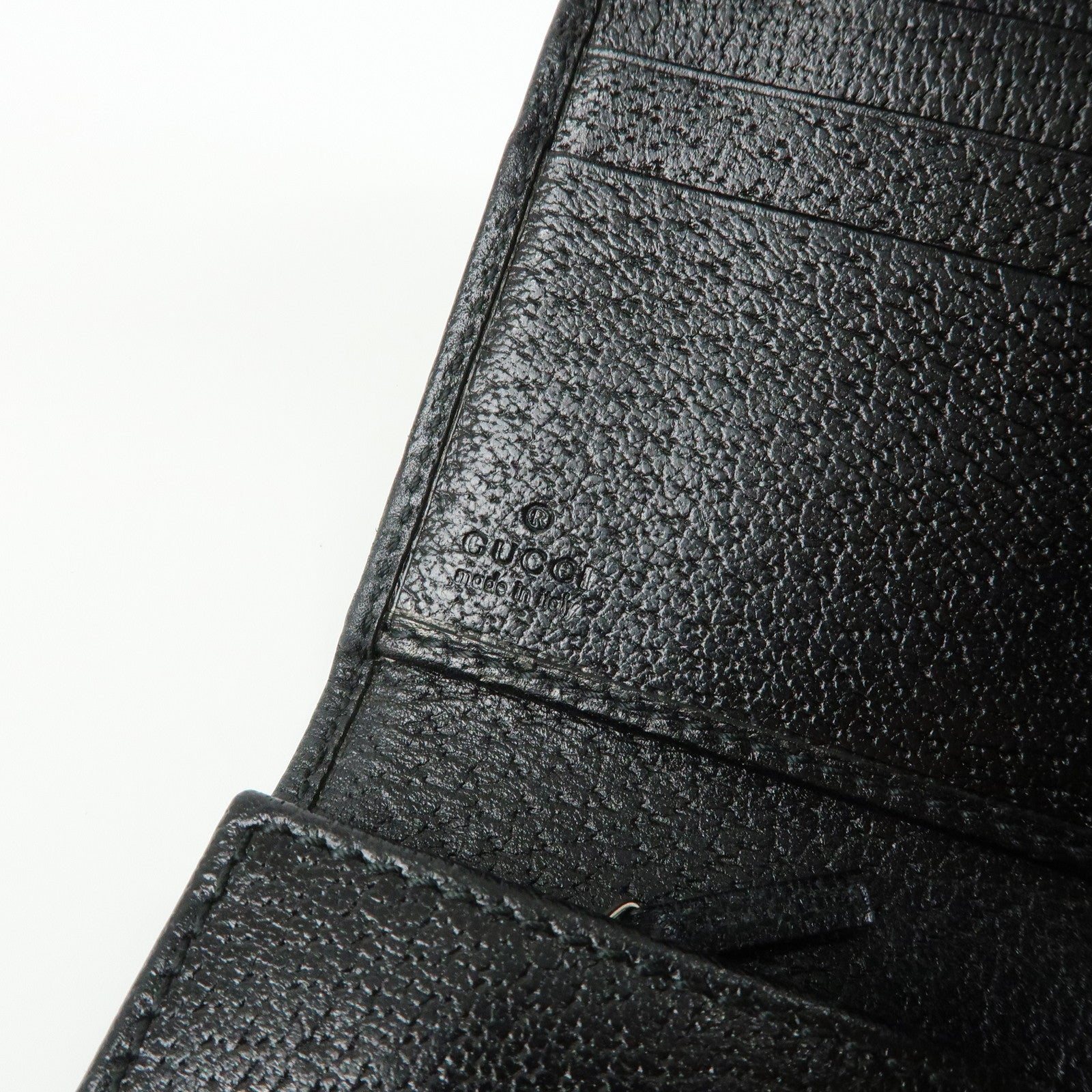GUCCI  Princy GG Canvas Leather Long Wallet Black 167468