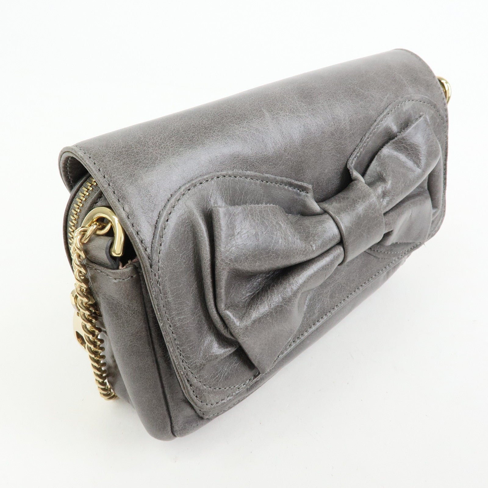 VALENTINO RED Valentino 2Way Bag Chain Shoulder Bag Hand Bag Gray