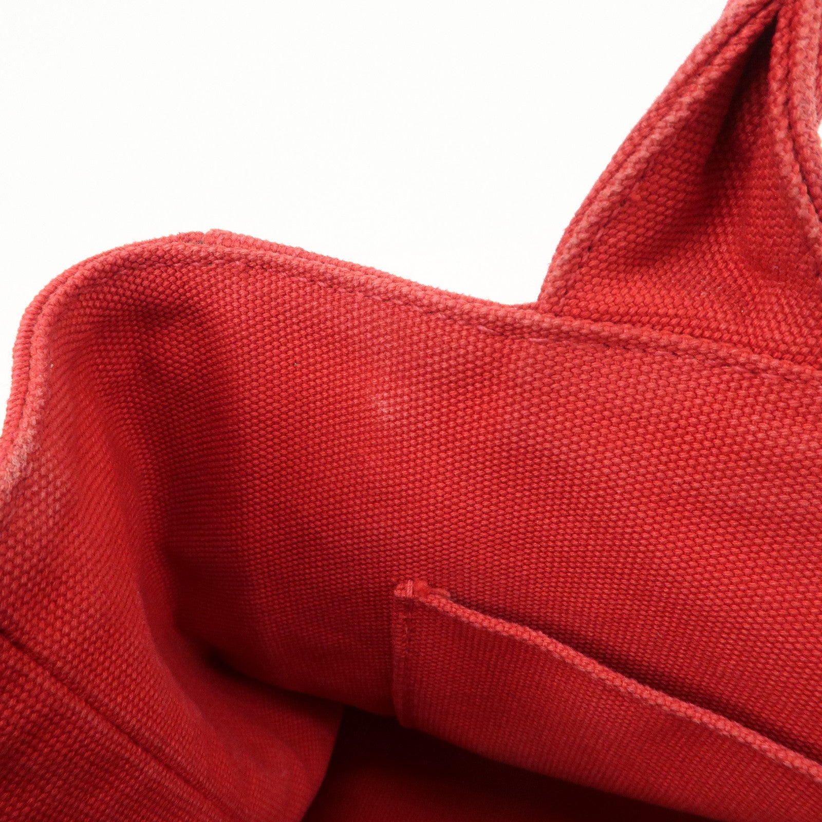 PRADA Canapa Mini Canvas Hand Bag Castilian Red BN2439