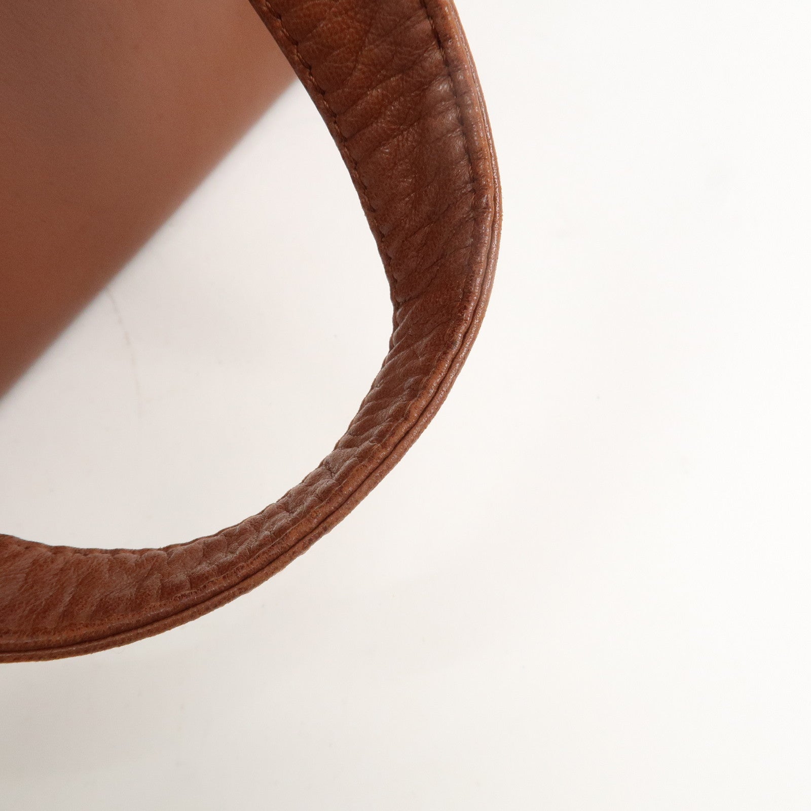 LOEWE Anagram Logo Leather Hand Bag Boston Bag Brown