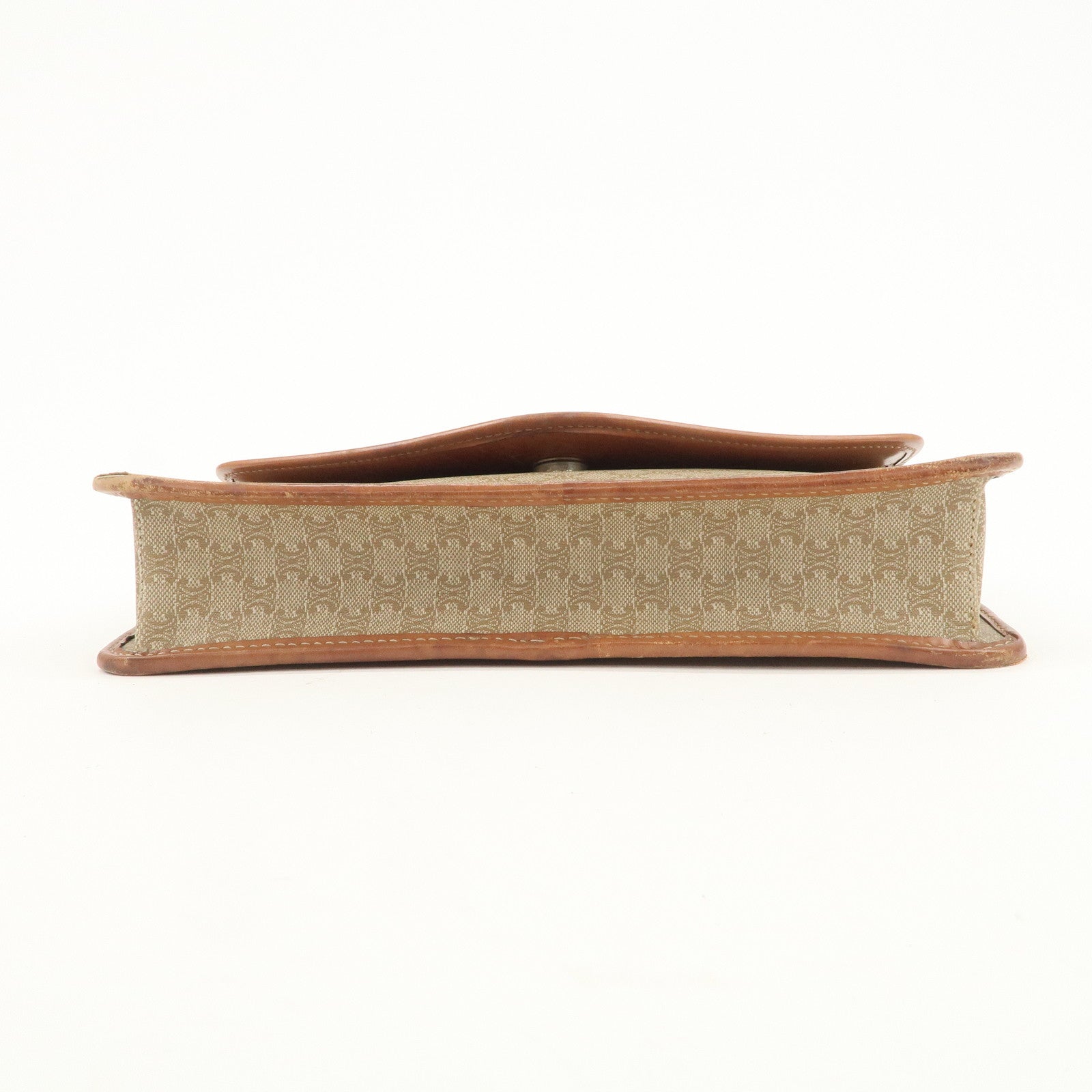 CELINE C Macadam 2Way Bag Shoulder Bag Clutch Bag Beige Brown