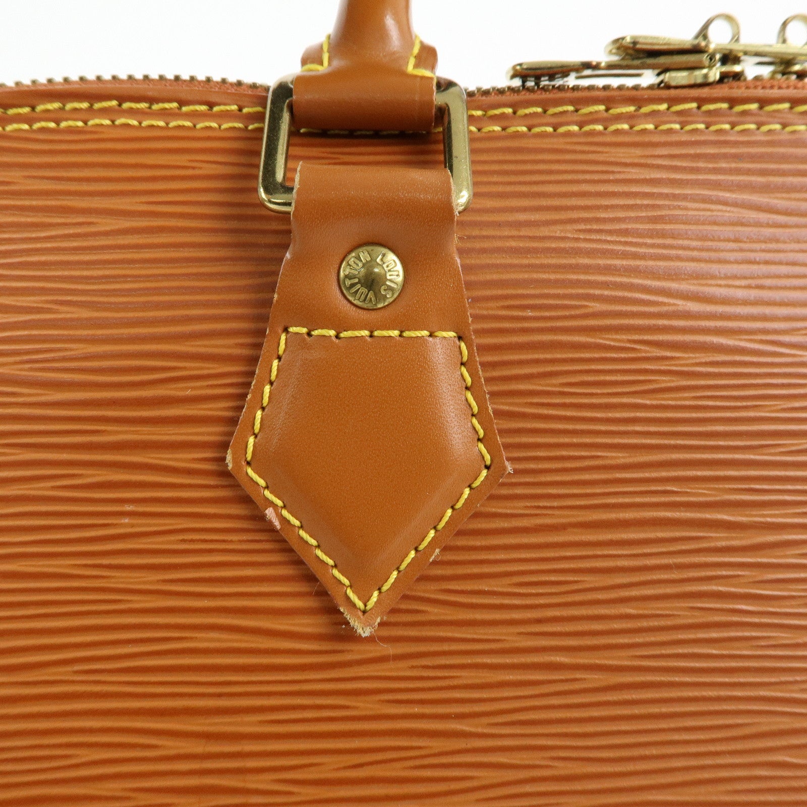 Louis Vuitton Epi Alma PM  Lether Hand Bag Zipang Gold M52148