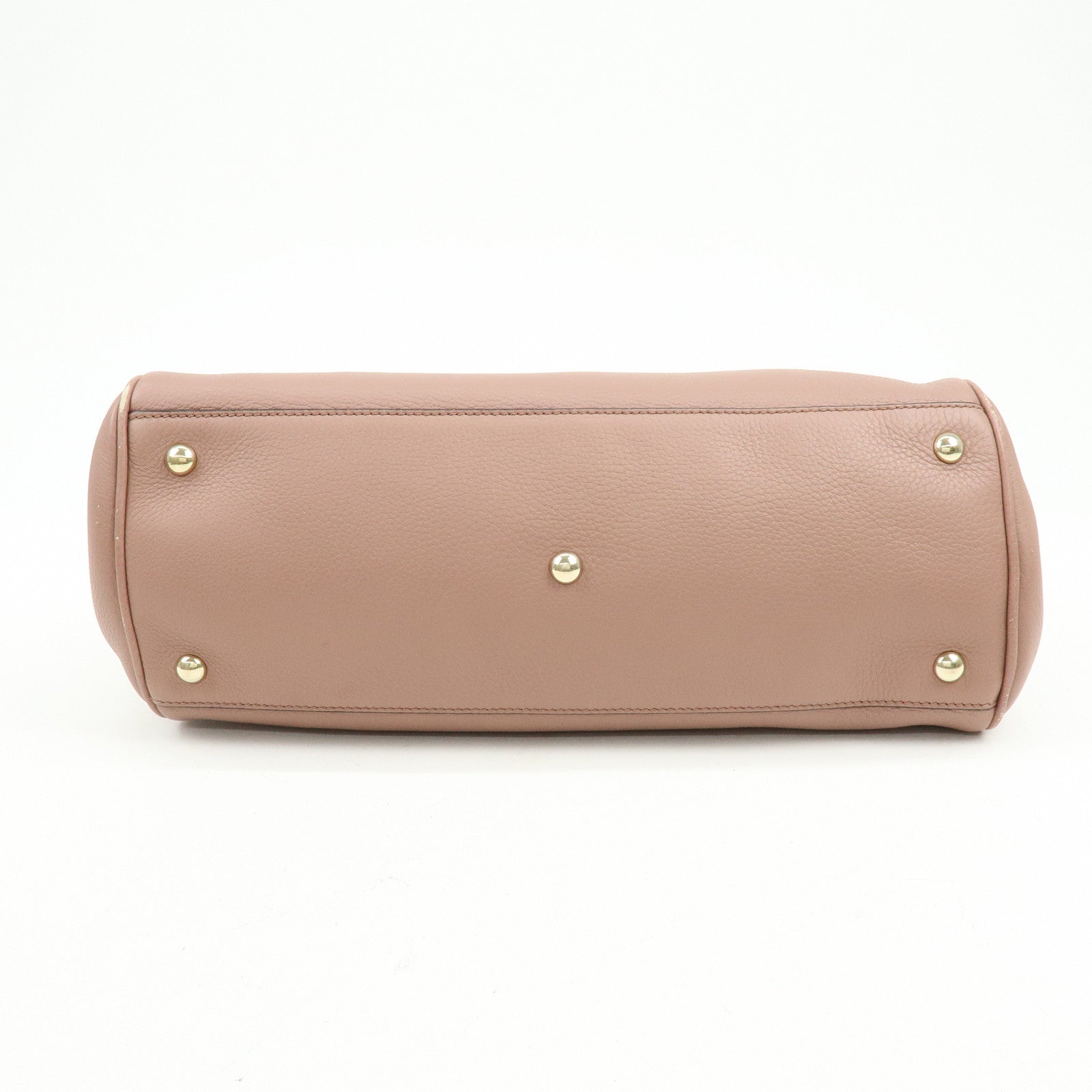 GUCCI Bamboo Shopper Medium 2Way Bag Shoulder Bag Pink Beige 323660