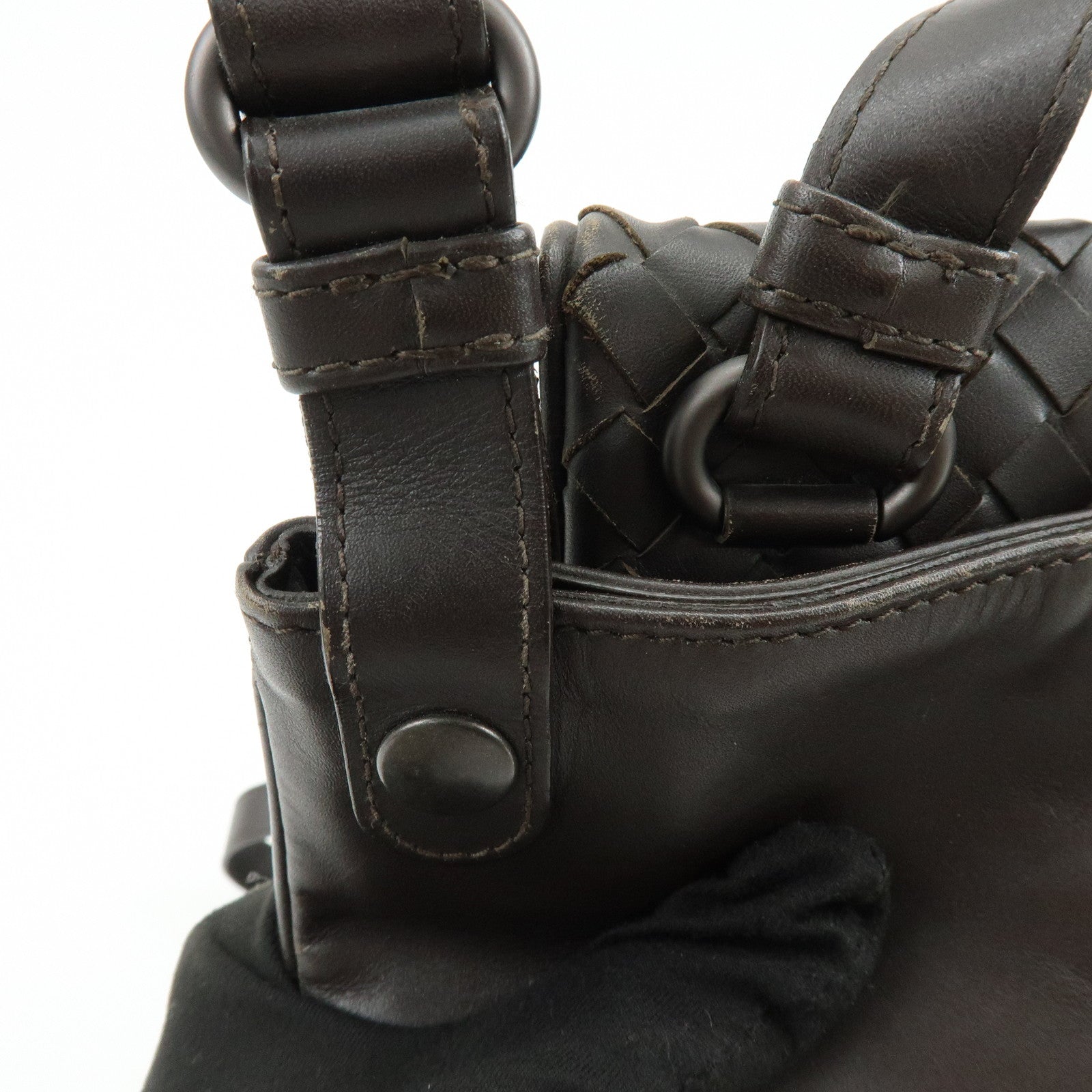 BOTTEGA VENETA Intrecciato Calf Leather Shoulder Bag Brown 273350