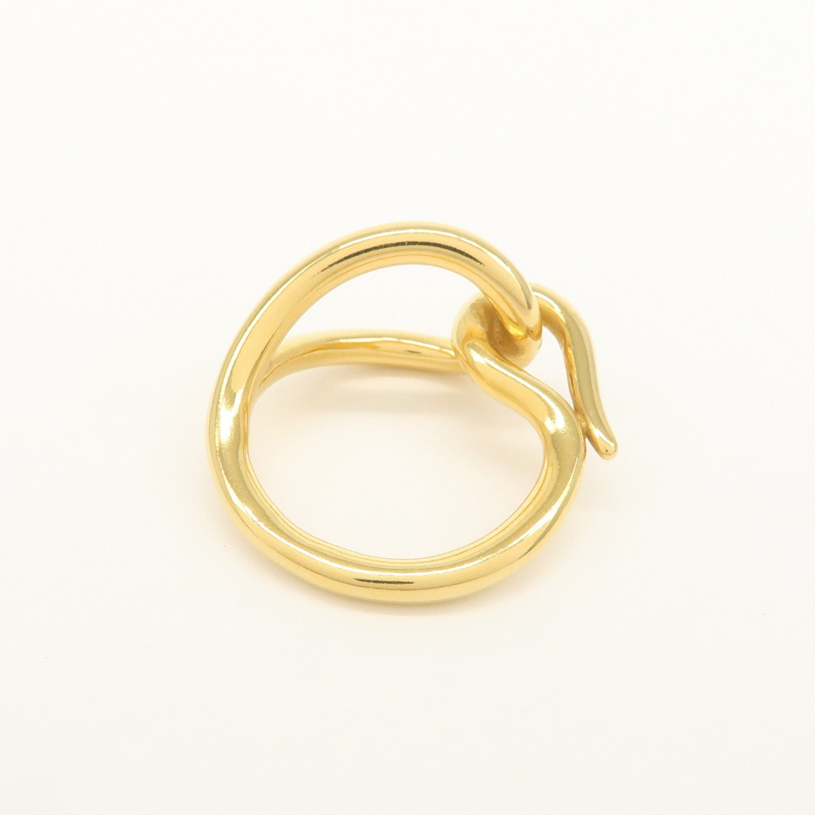 HERMES Metal Jumbo Scarf 90 Ring Gold 601012S