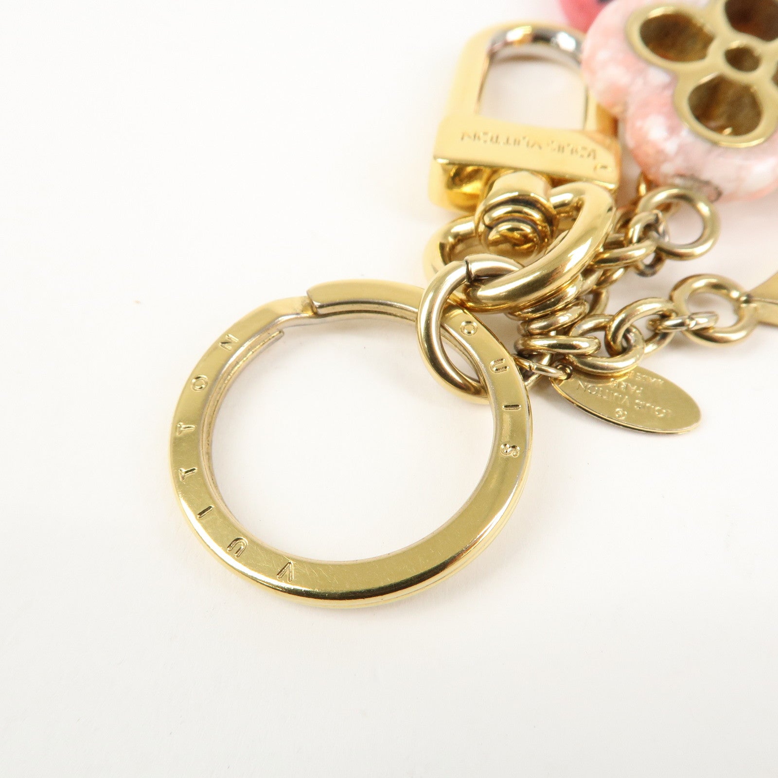 Louis Vuitton Porte Cles Color Line Charm Key Ring M64525 Used
