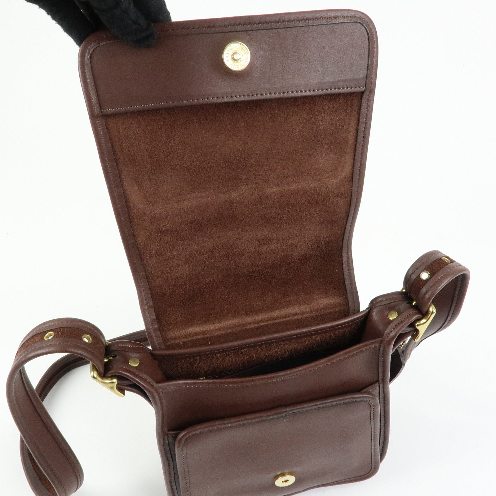 COACH Ergo Set of 2 Leather Shoulder Hand Bag Brown Beige Yellow