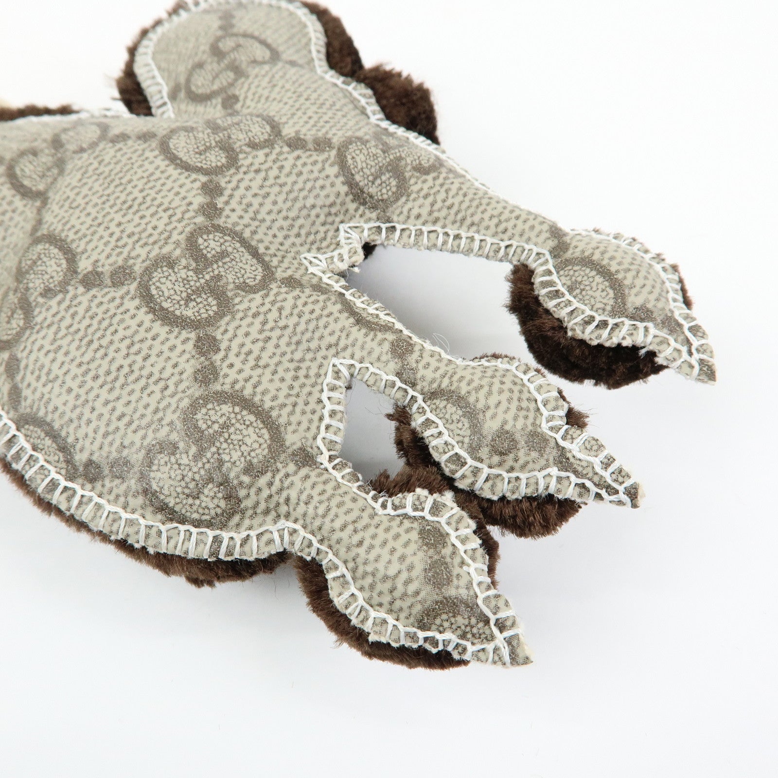 GUCCI Gucciori GG Supreme Leather Lulu Toy Poodle Bag Charm Brown