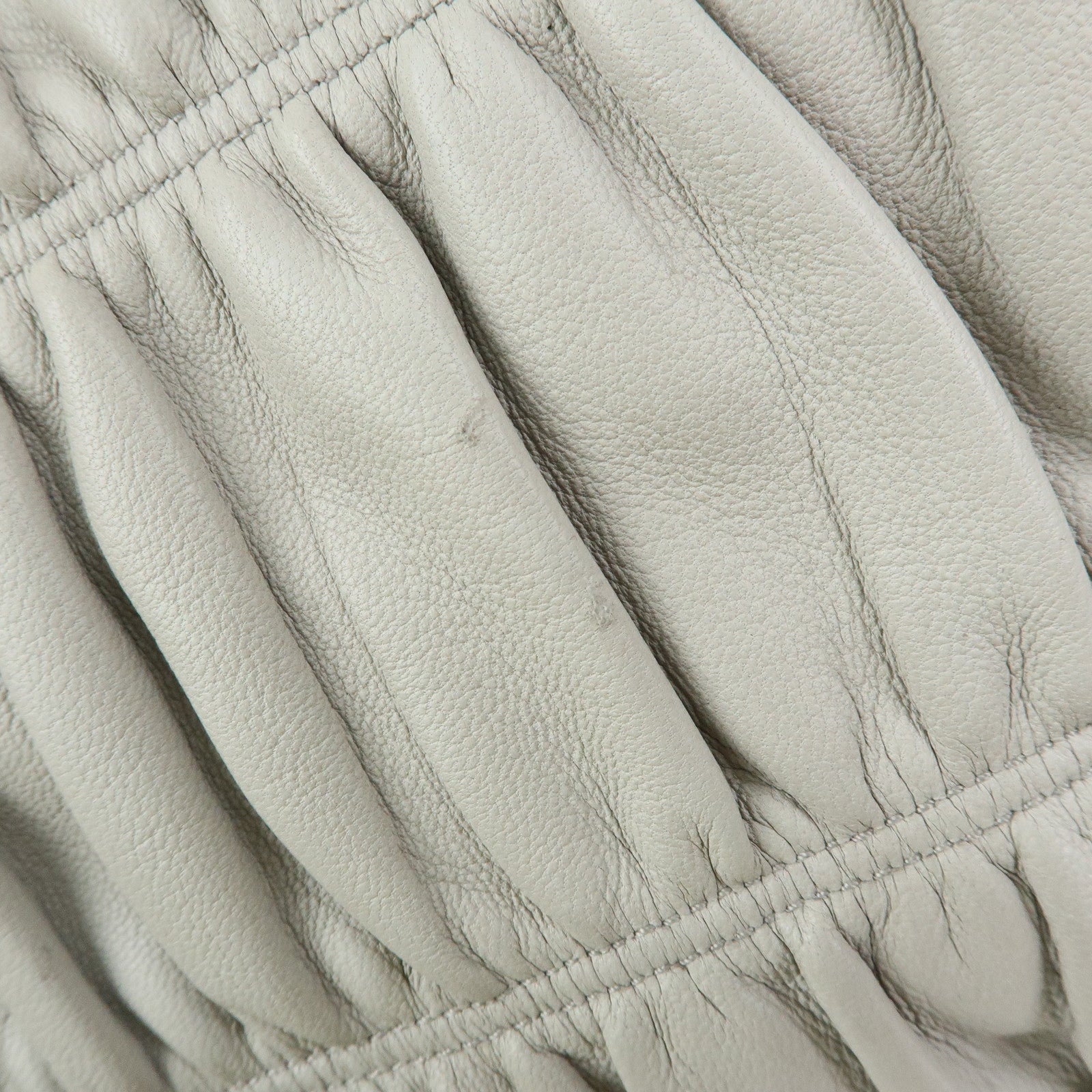 PRADA Canapa Nappa Gaufre Leather Gathered Large Tote Hand Bag