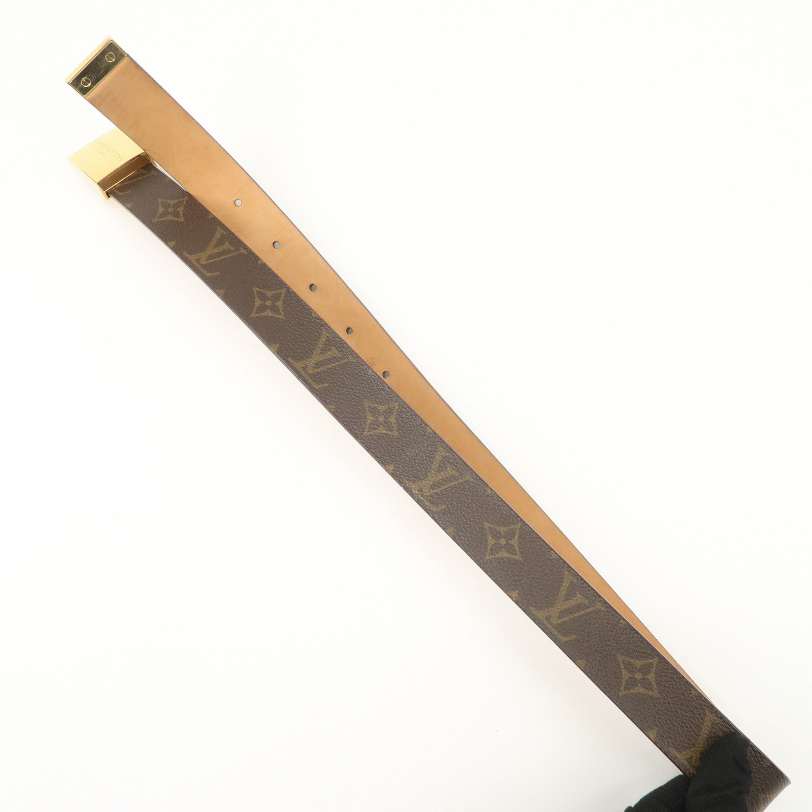 Louis Vuitton Monogram Ceinture Carre Belt Brown M6800