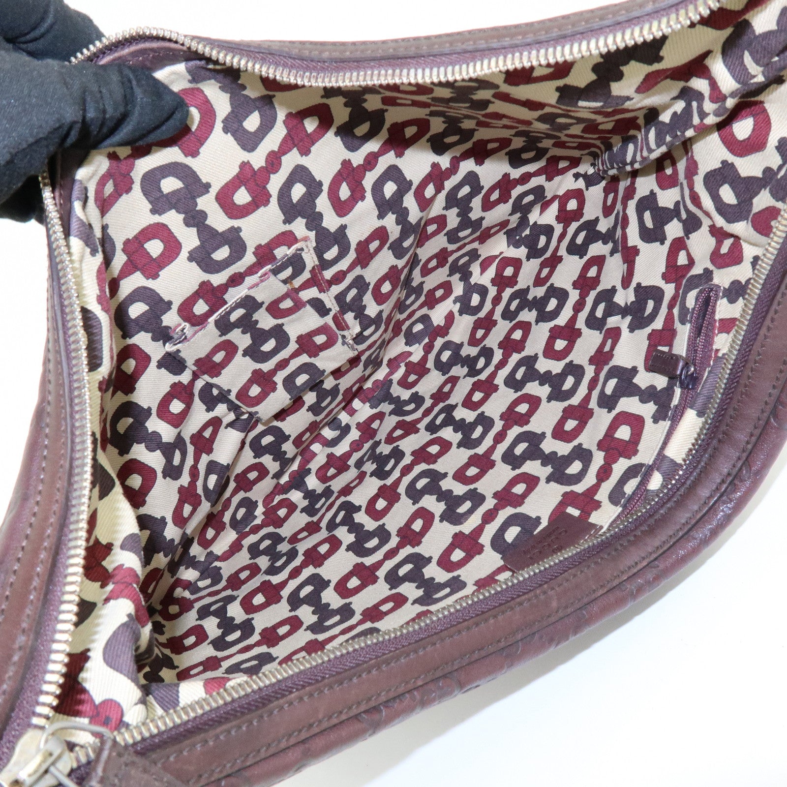 GUCCI Princy Guccissima Leather Shoulder Bag Dark Brown 162882