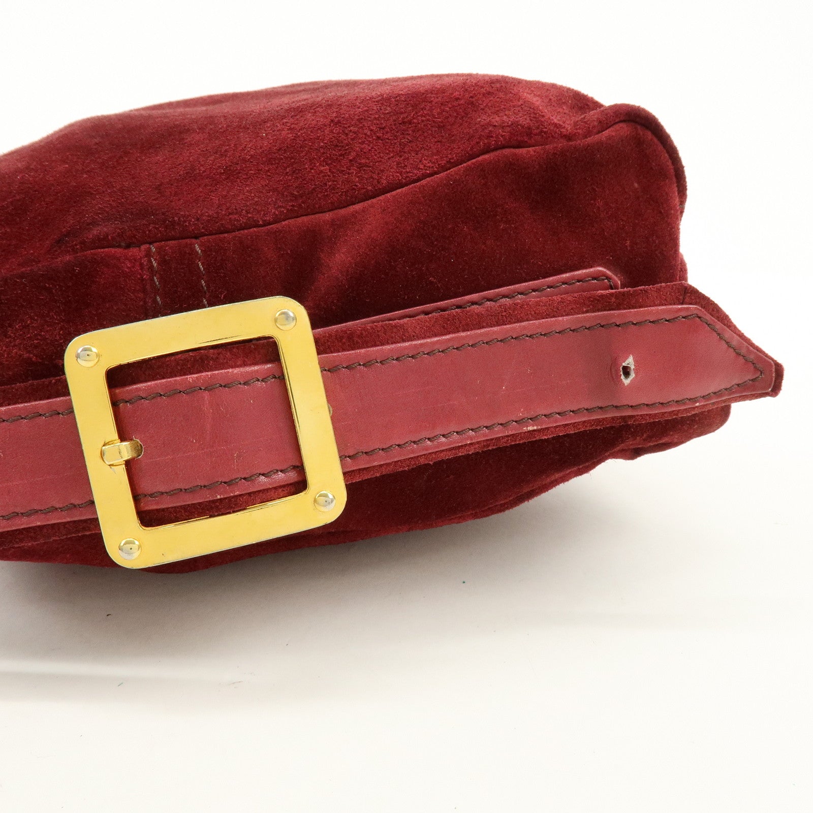 LOEWE Anagram Suede Shoulder Bag Crossbody Bag Bordeaux