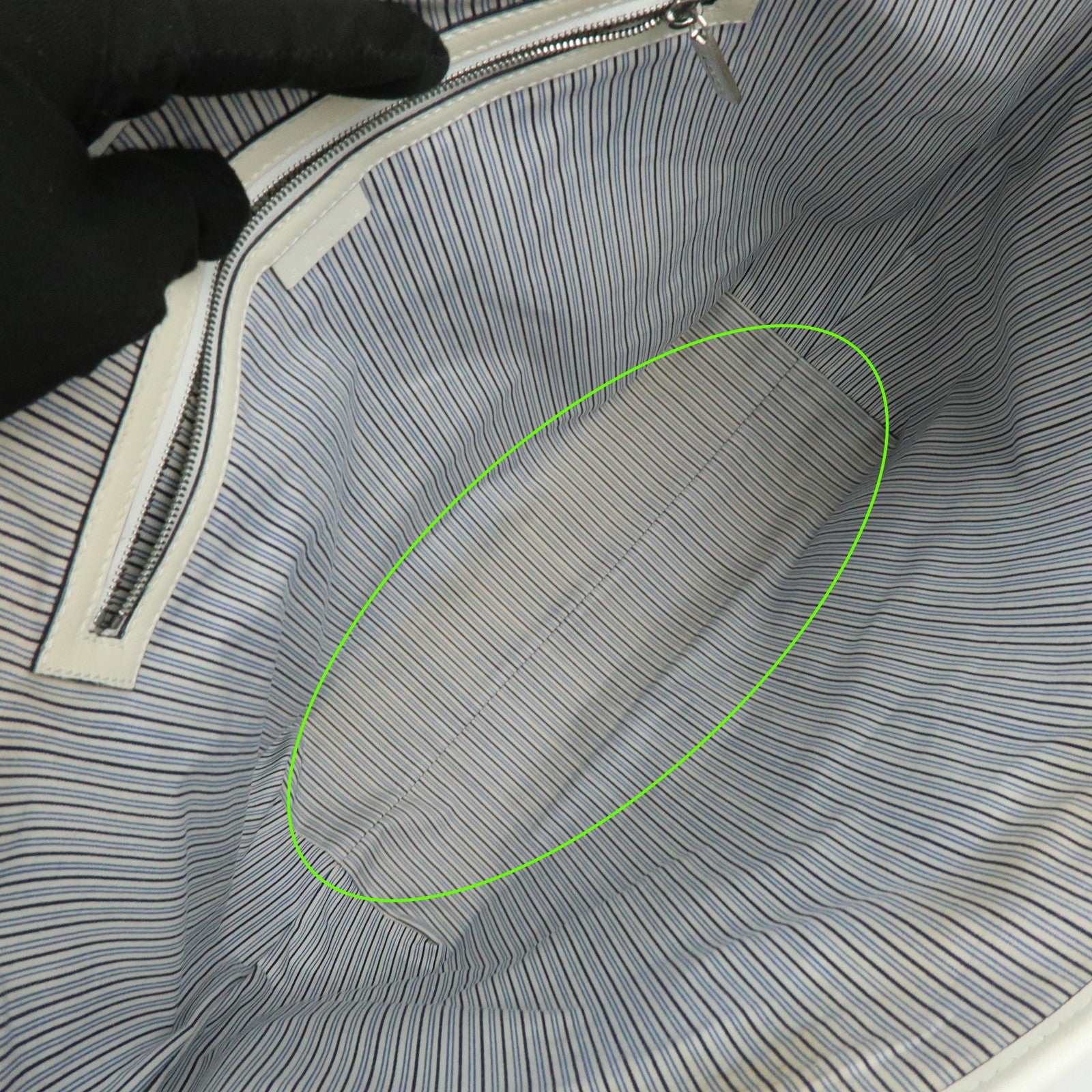 CELINE Hibiscus Motif Suede Leather Tote Bag Gray Ivory