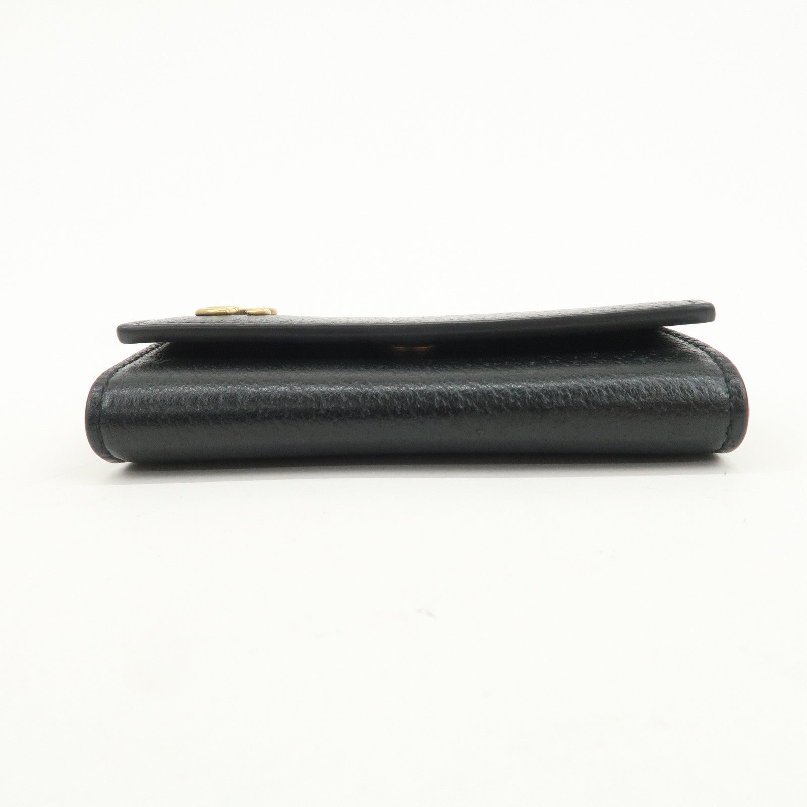 GUCCI GG Marmont Leather 6 Rings Key Case Black 435305