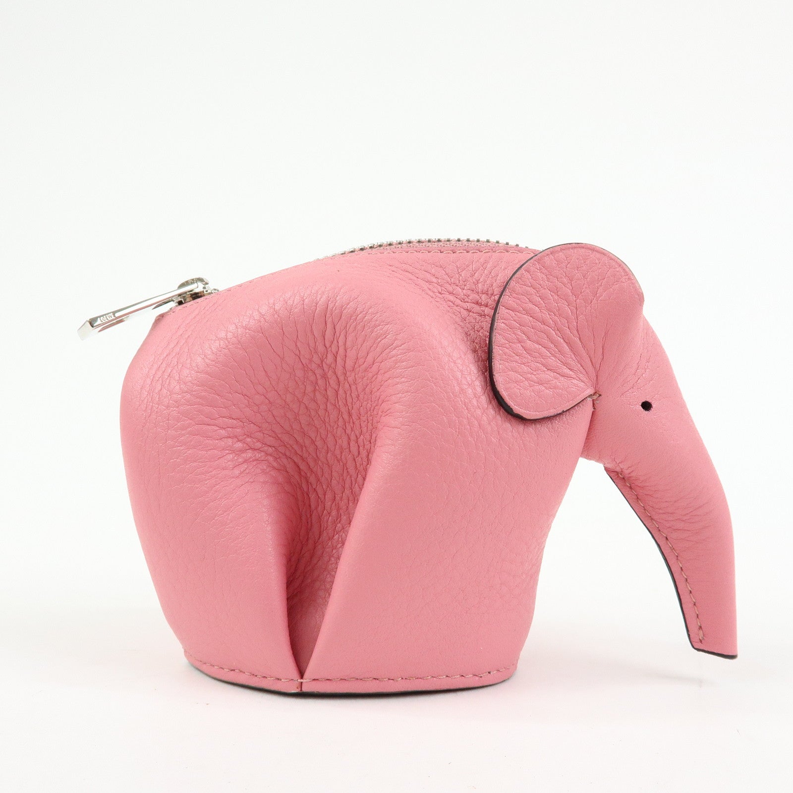 LOEWE Calf Leather Elephant Coin Case Coin Purse Coin Bag Pink