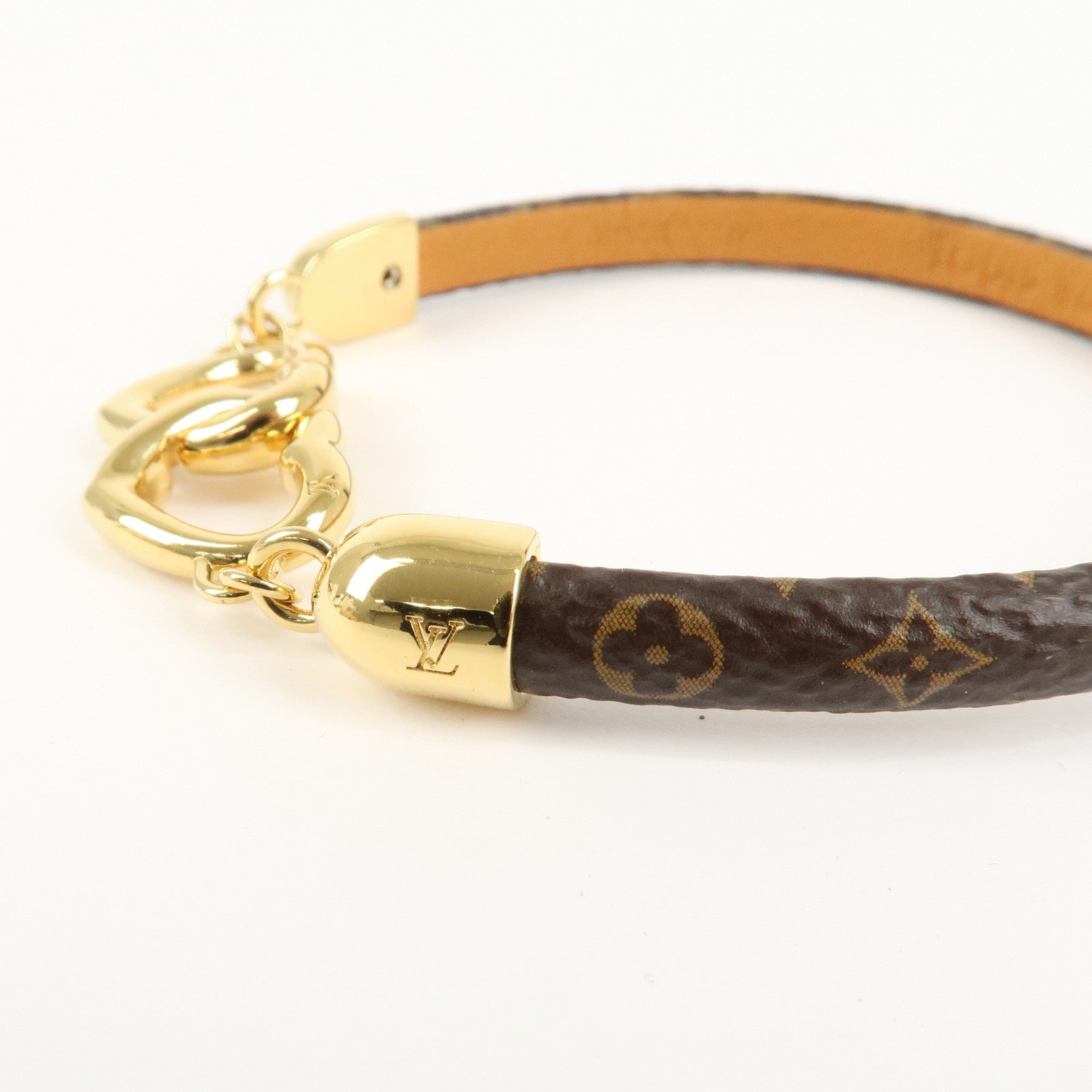 Louis Vuitton Monogram Say Yes Bracelet Brown Gold M6758E Used