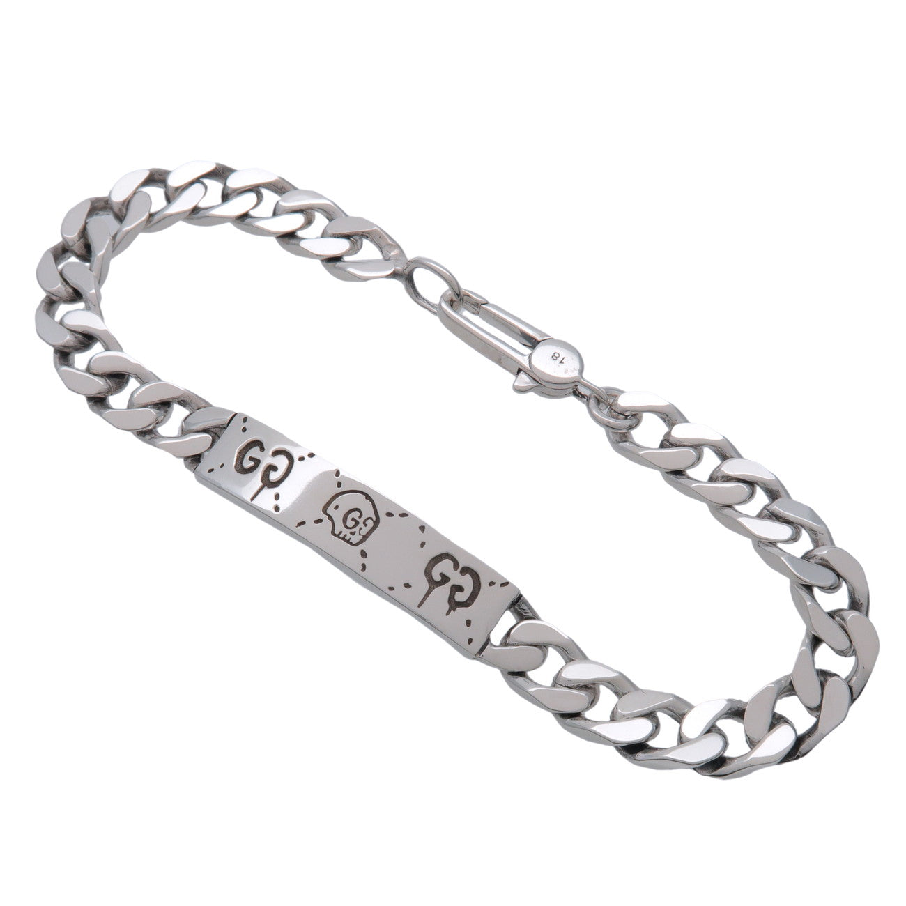 GUCCI Ghost Bracelet Size 18 SV925 Silver