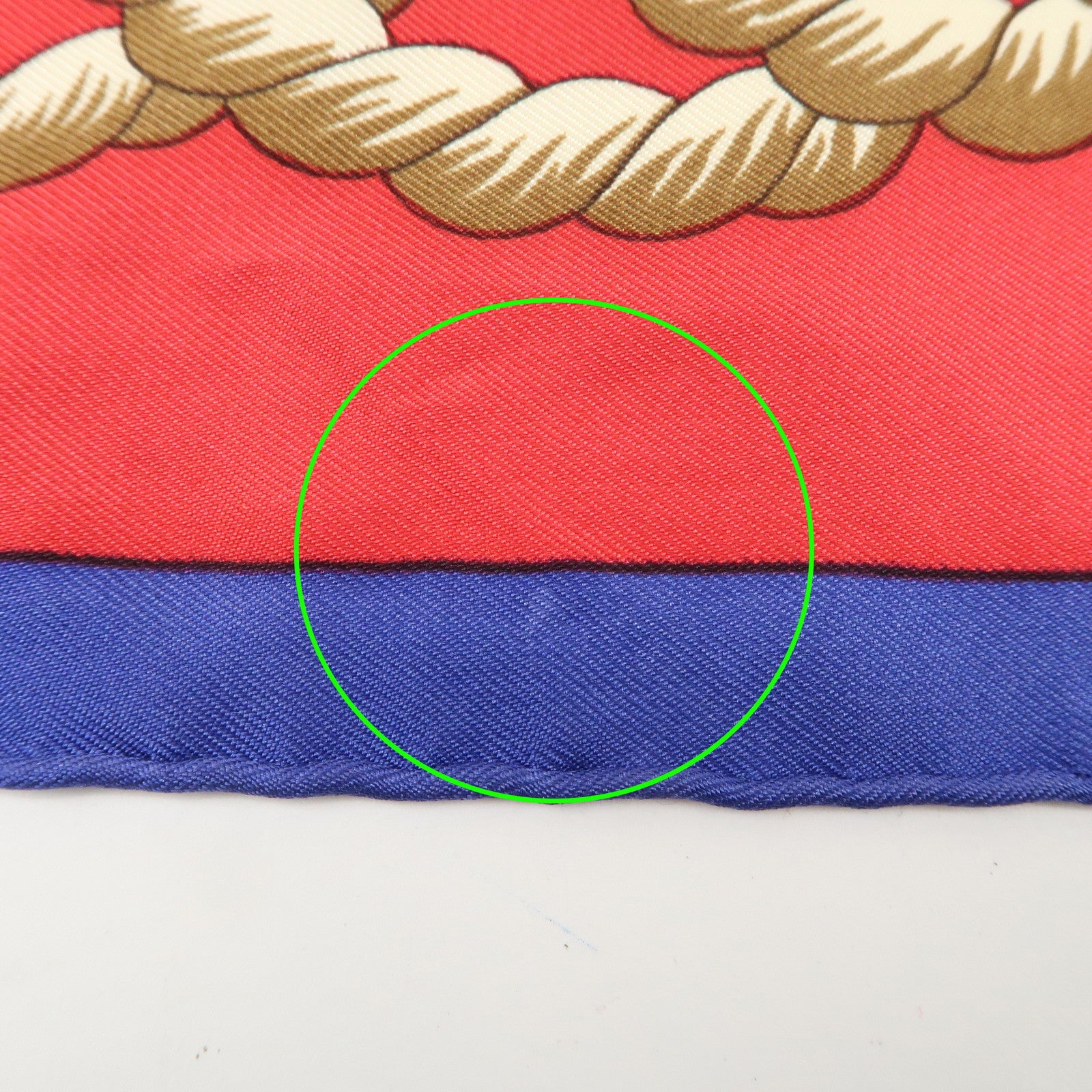 HERMES Carre 90 Silk 100% Lephyr Scarf Ivory Red Blue