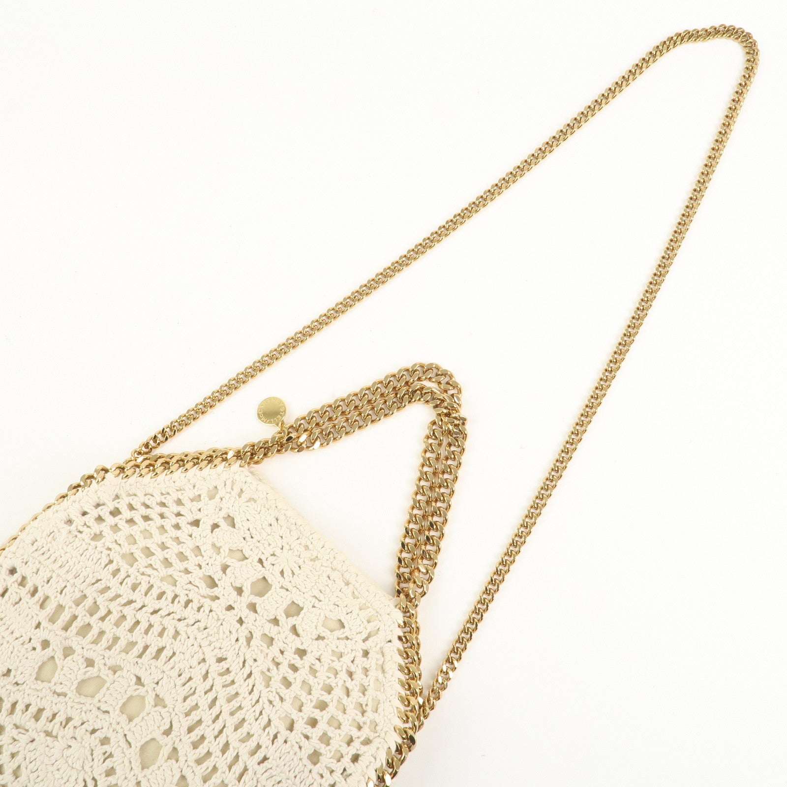 STELLA MCCARTNEY Falabella Cotton 2Way Bag Shoulder Bag Ivory