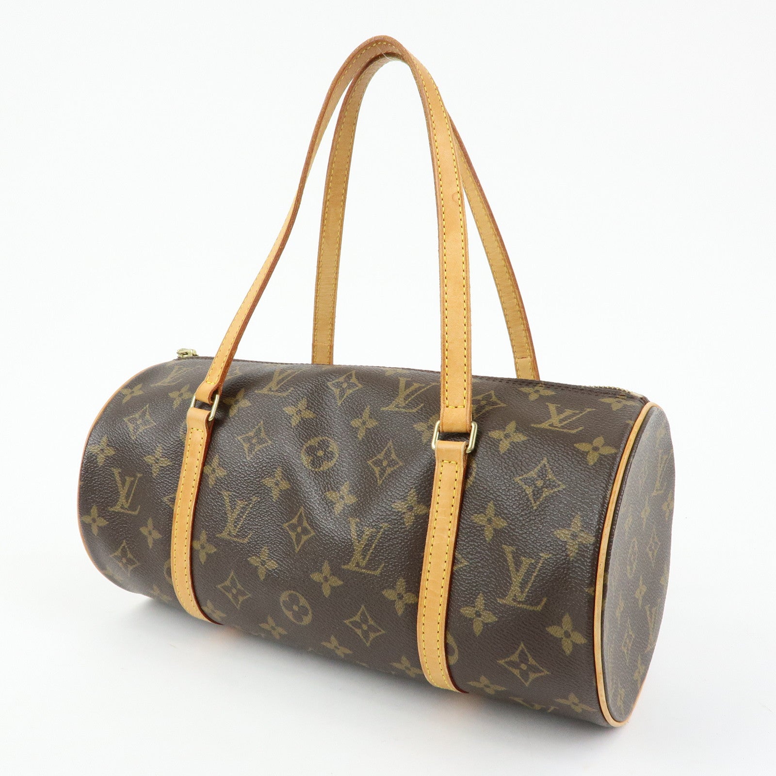 Louis Vuitton Monogram Papillon 30 Hand Bag Brown M51385