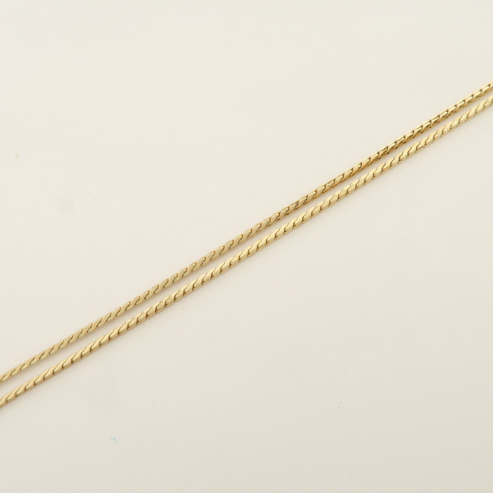 Christian Dior CD Logo Metal Rhinestone Necklace Gold