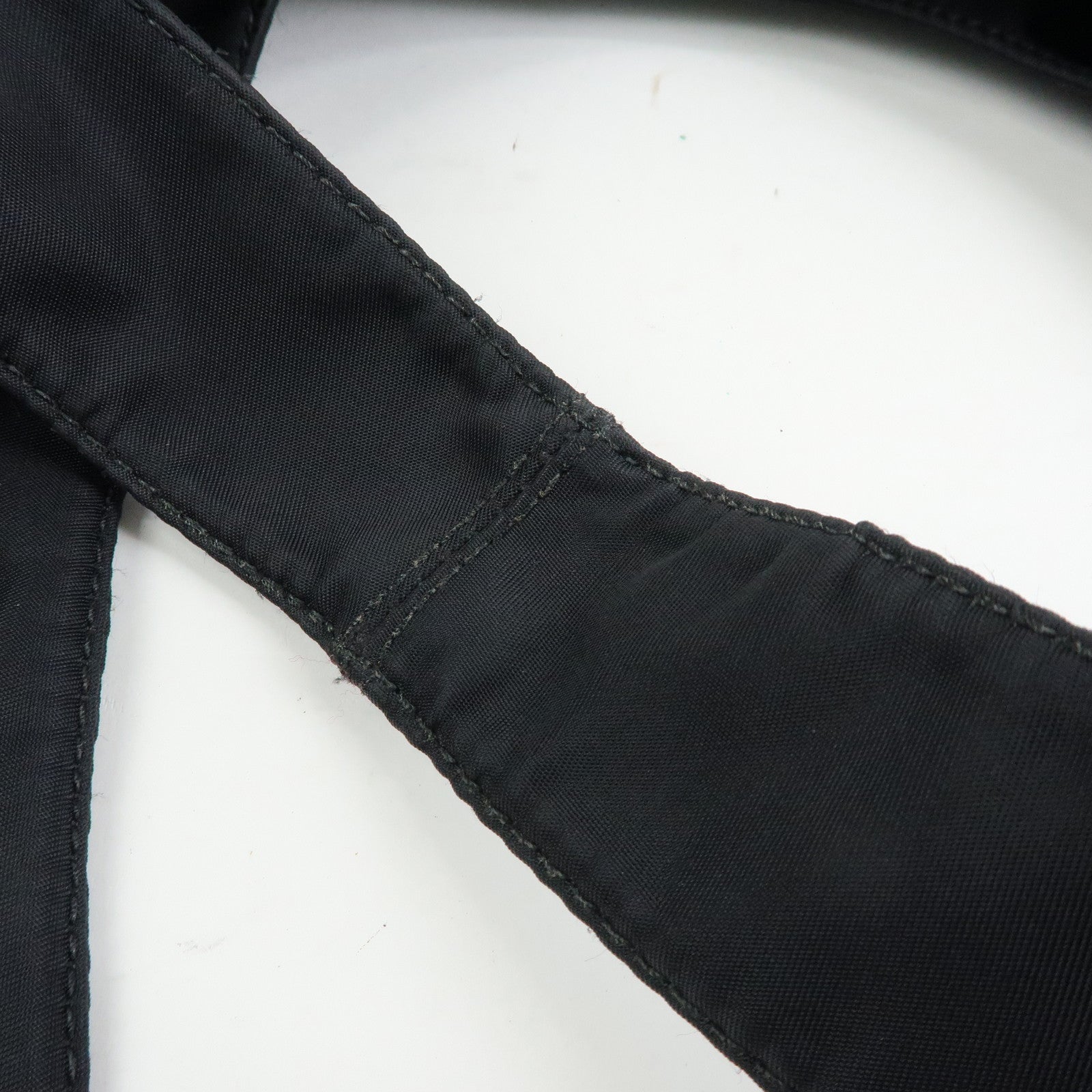 FENDI FF Logo Nylon Leather Shoulder Bag Tote Bag Black 19・B 15062