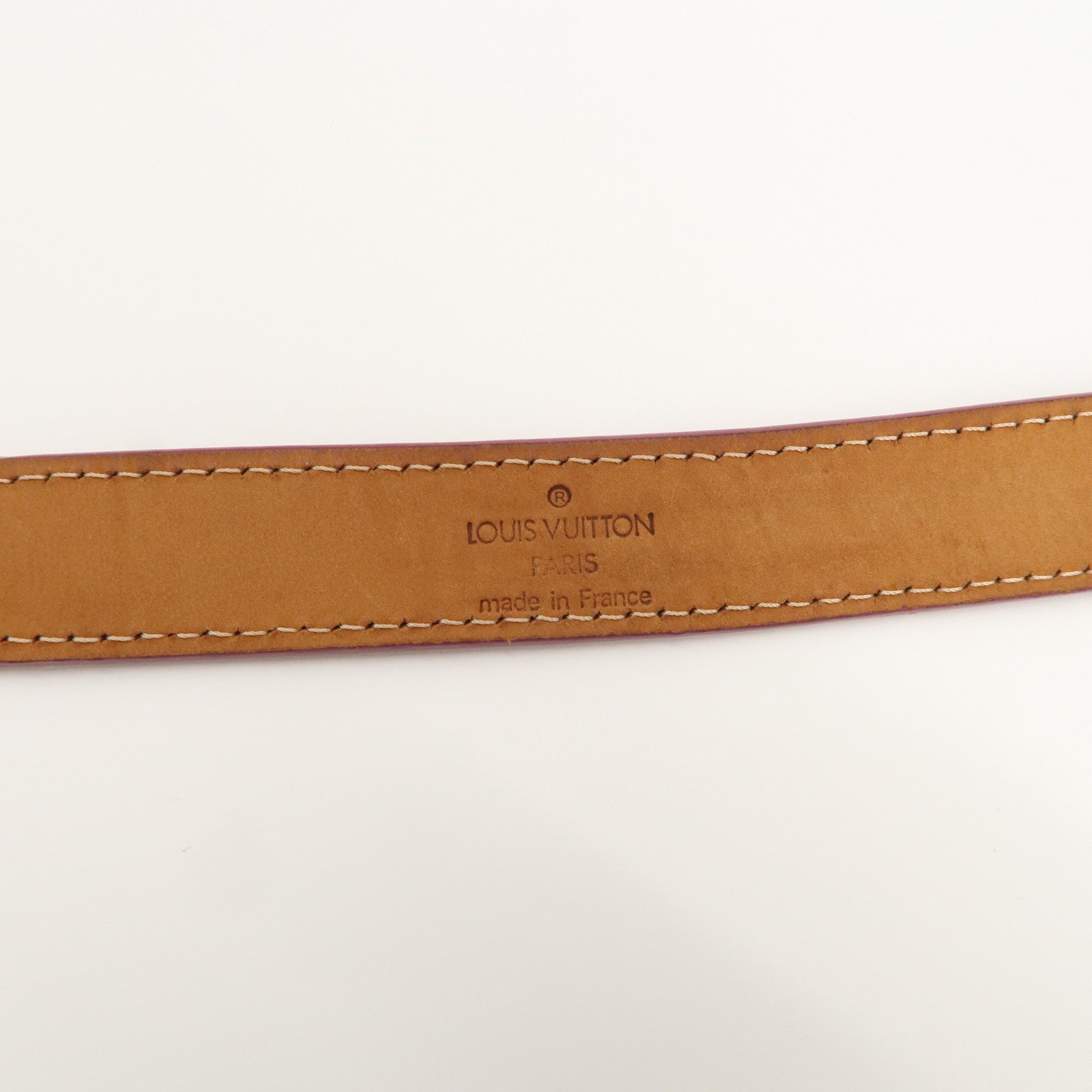 Louis Vuitton LV Stamp Vernis Leather Ceinture Belt Pink