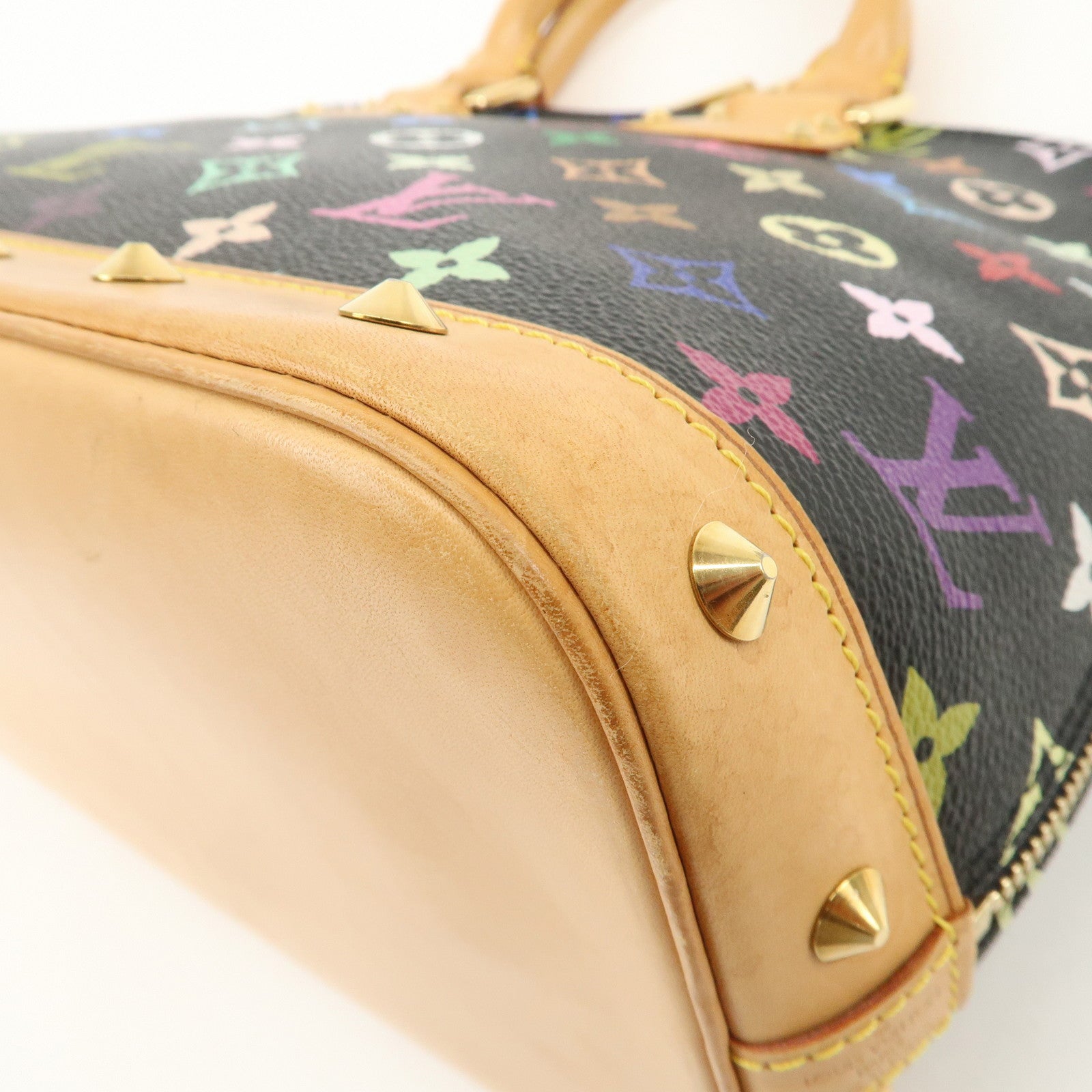Louis Vuitton Monogram Multicolor Alma Hand Bag Noir M92646