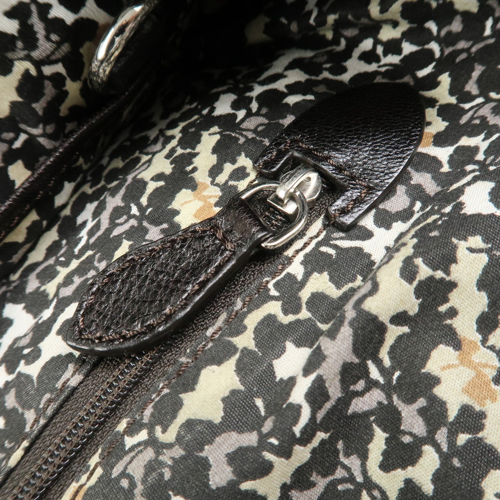 CELINE Macadam Denim Leather Shoulder Bag Hand Bag