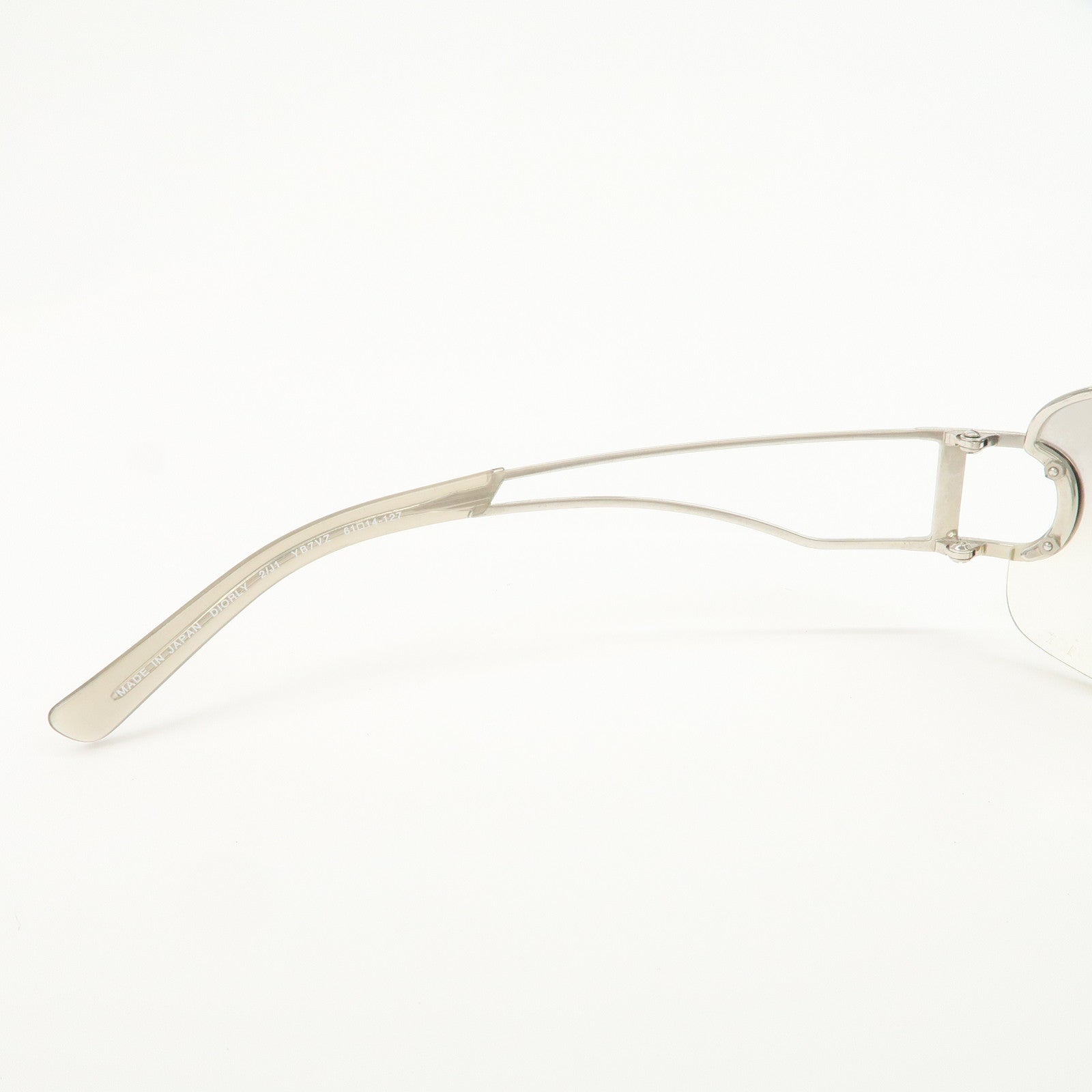 Christian Dior Clear Metal Sunglasses Silver YB7V2 61□14 127