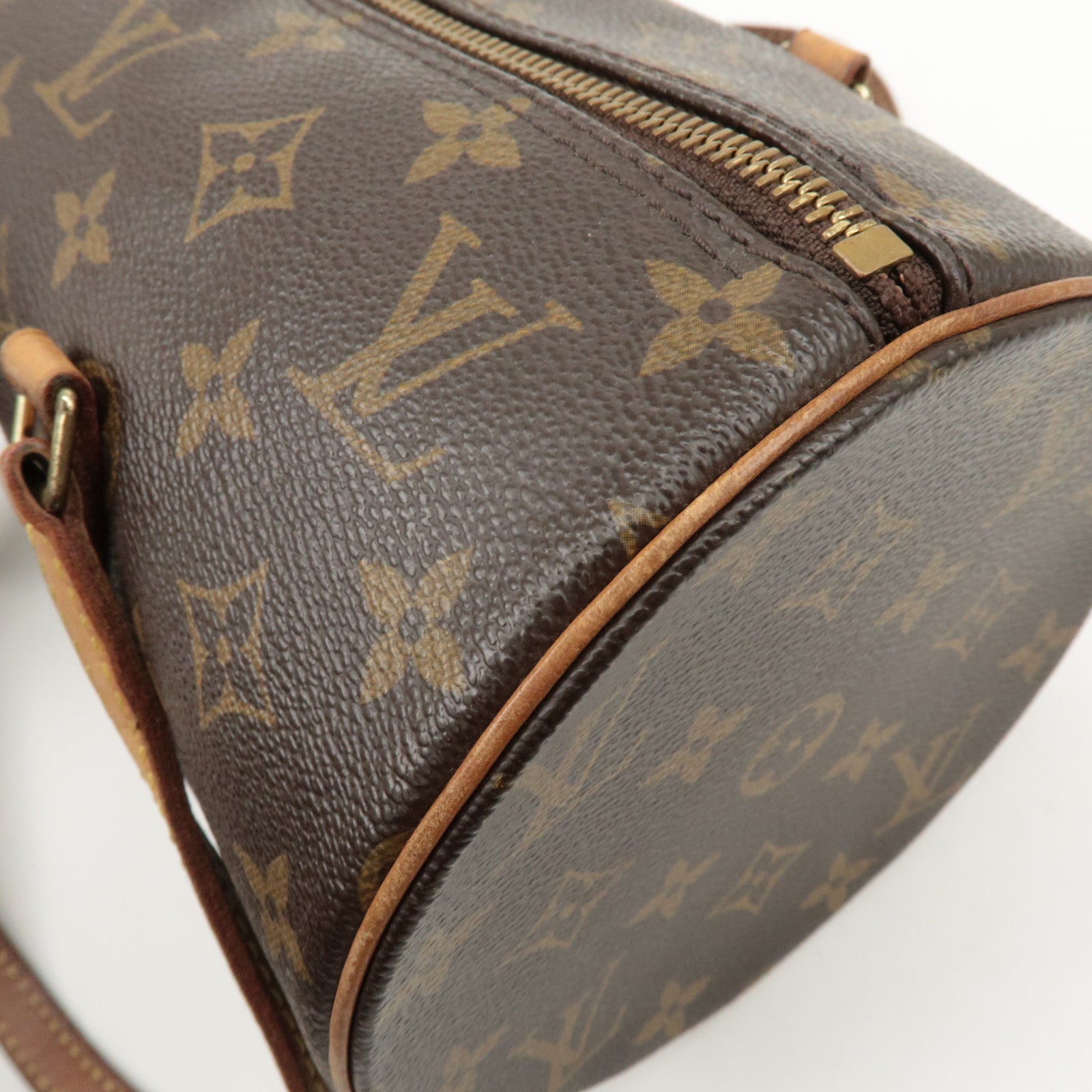 Louis Vuitton Monogram Papillon 30 Hand Bag New Style Brown M51385 Used