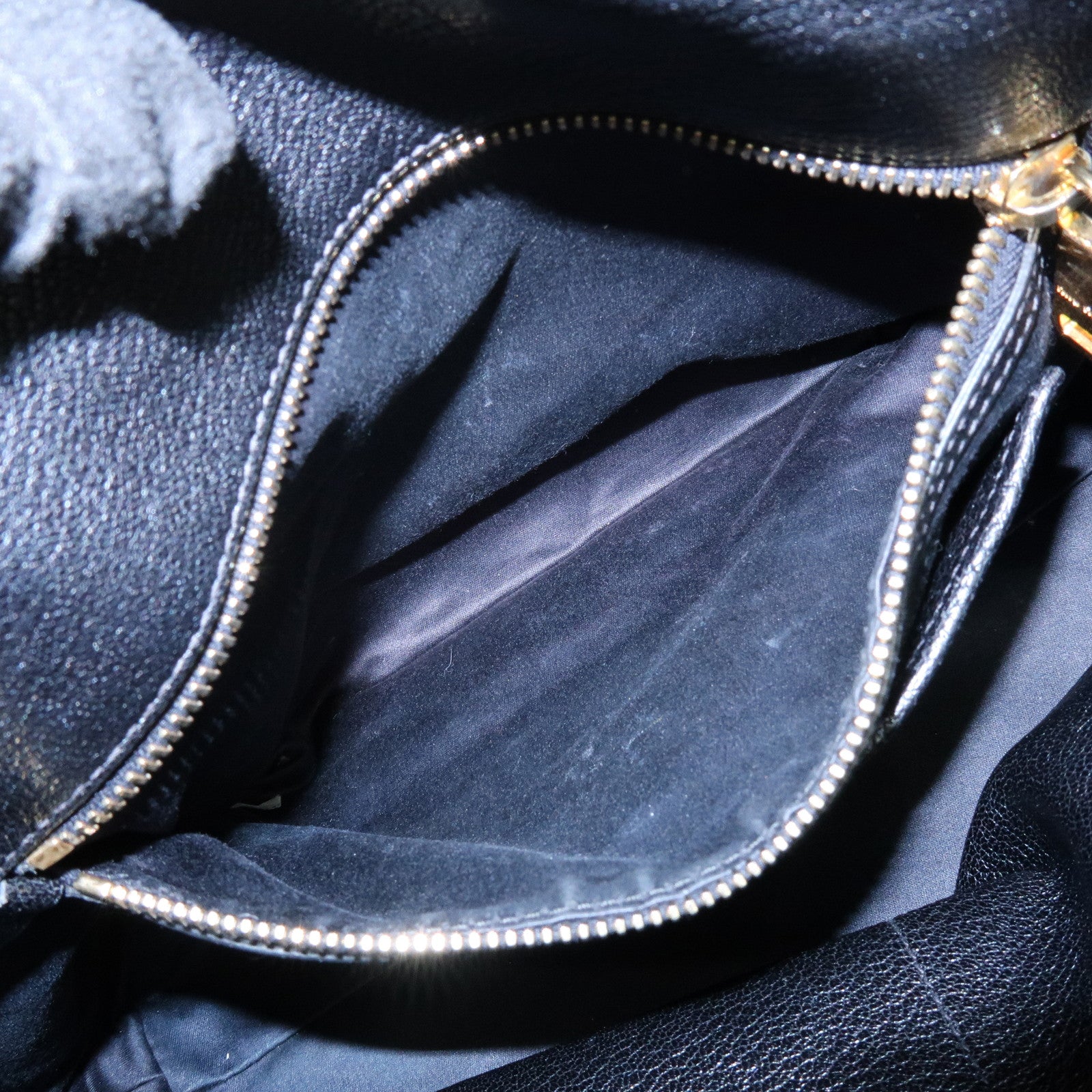 MIU MIU Leather 2Way Bag Hand Bag Shoulder Crossbody Bag Black