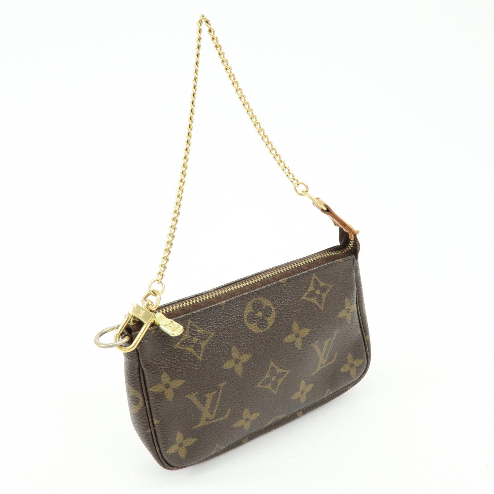 Louis Vuitton Monogram Mini Pochette Accessoires Hand Bag M58009