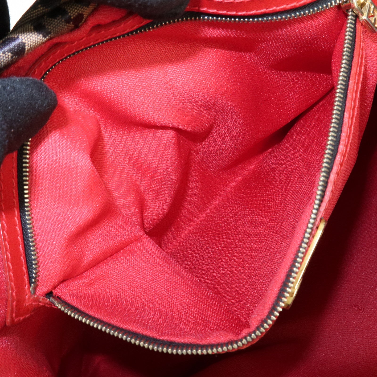 FENDI Canvas Leather Shoulder Bag Crossbody Bag Leopard 263570