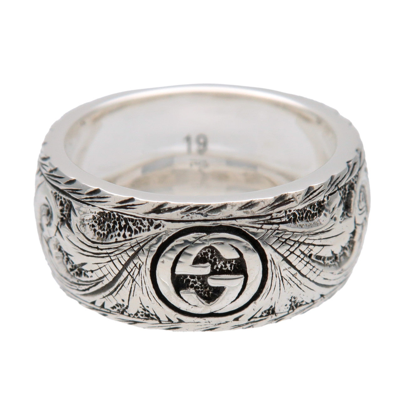 GUCCI Arabesque Ring SV925 Silver #19 US8.5 EU58 HK19.5