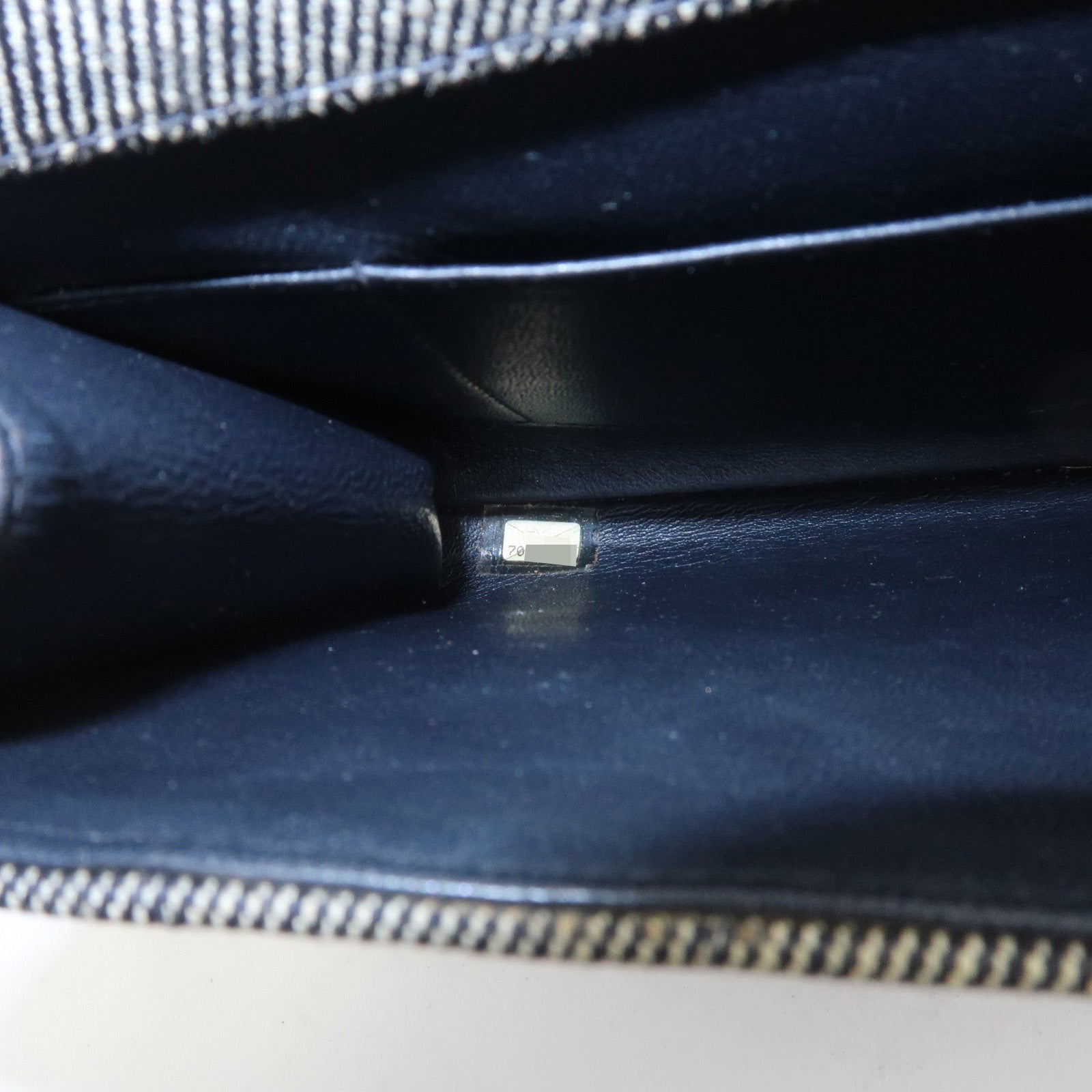 CHANEL Chocolate Bar Denim Leather Chain Shoulder Hand Bag Black