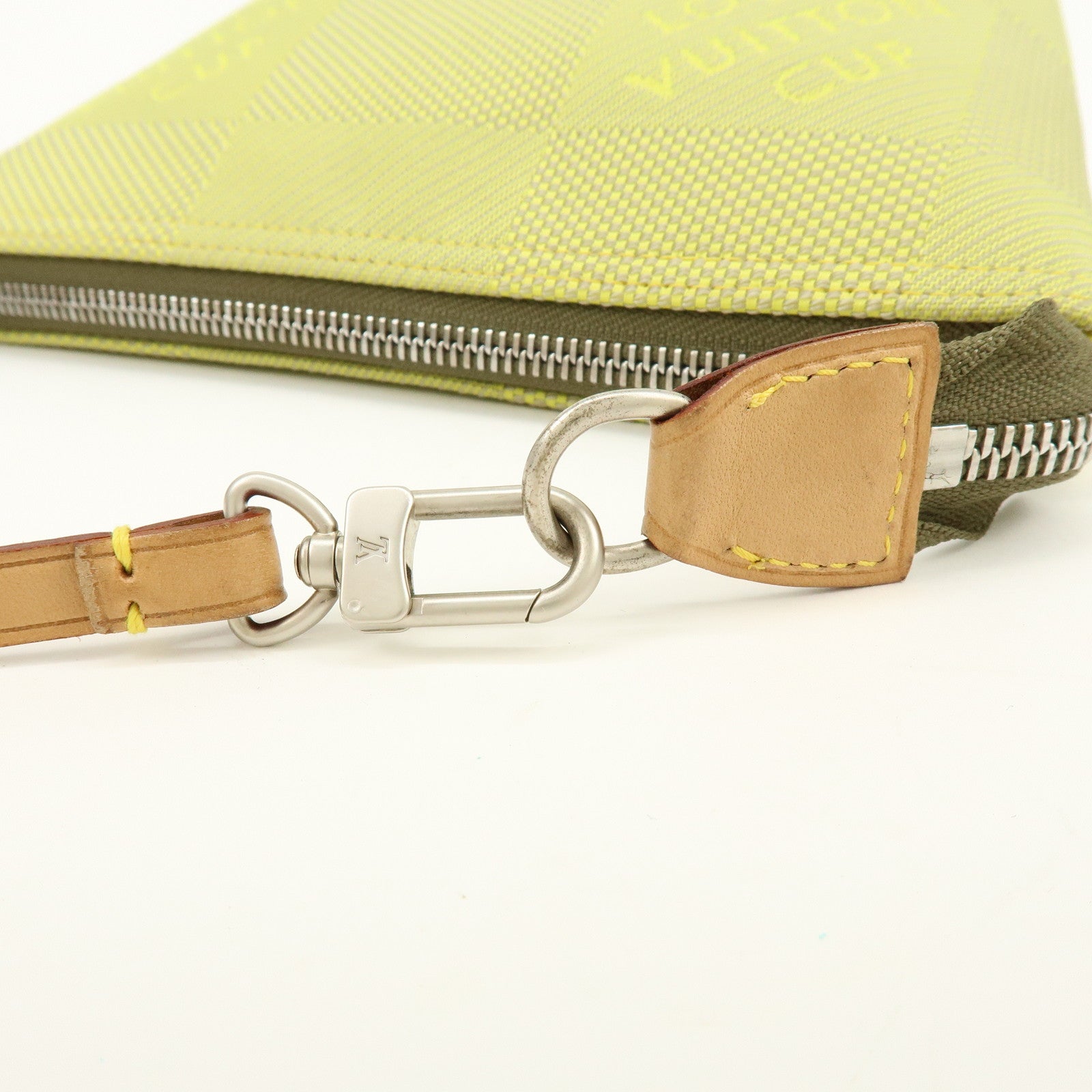 Louis Vuitton Damier Geant LV Cup Canvas Leather Pouch Yellow