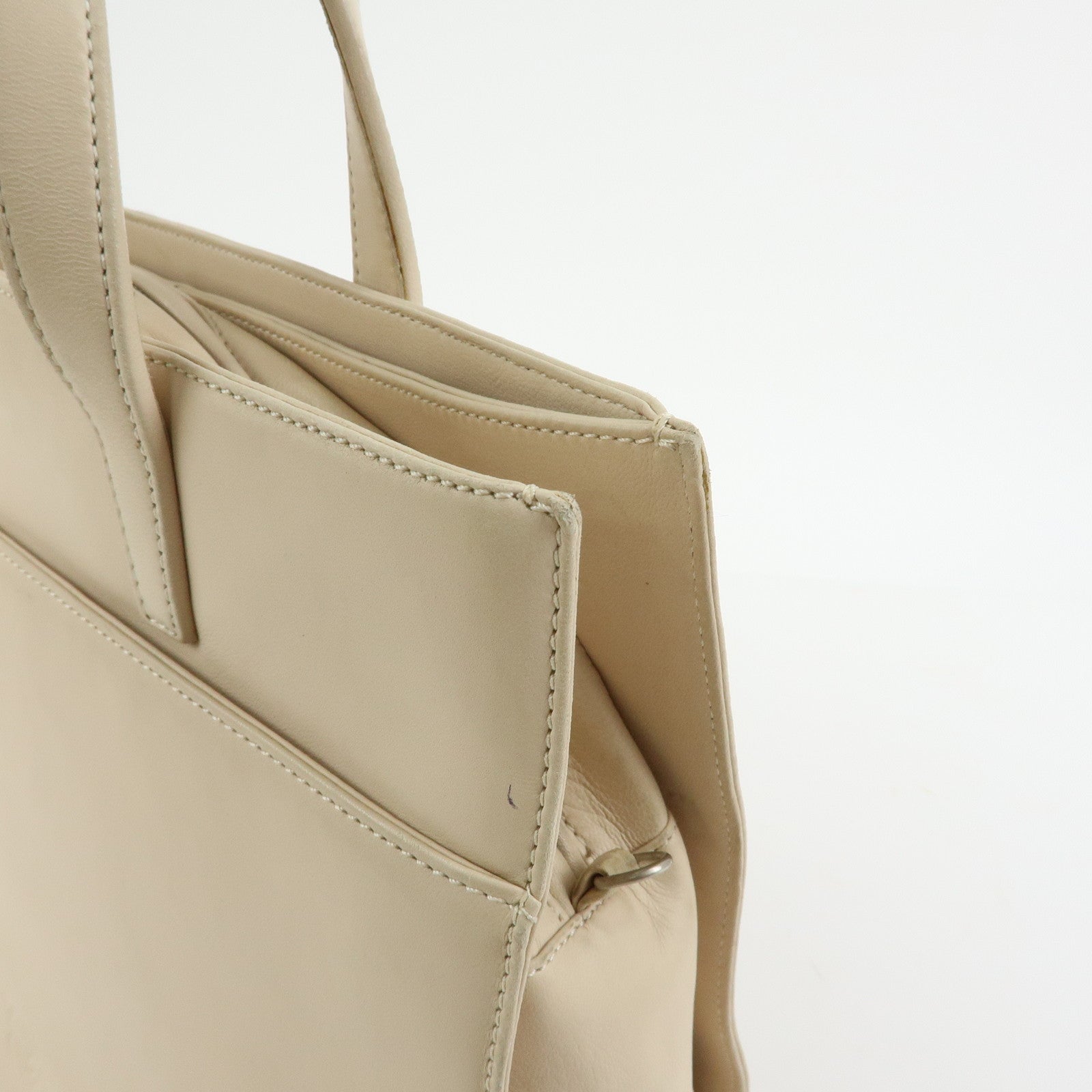 LOEWE Anagram Nappa Leather 2Way Bag Hand Shoulder Bag Ivory