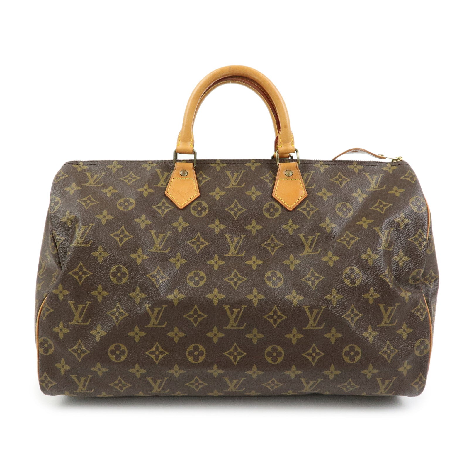 Louis Vuitton Monogram Speedy 40 Hand Bag Boston Bag Brown M41522