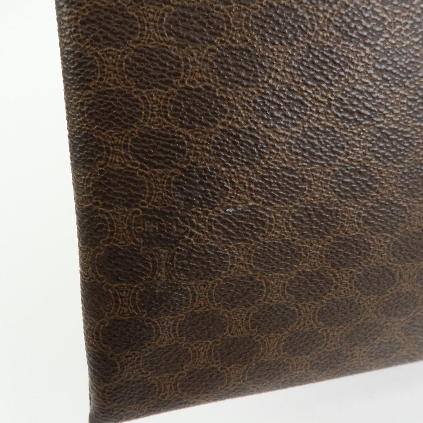 CELINE Macadam PVC Leather Tote Bag Shoulder Bag Brown