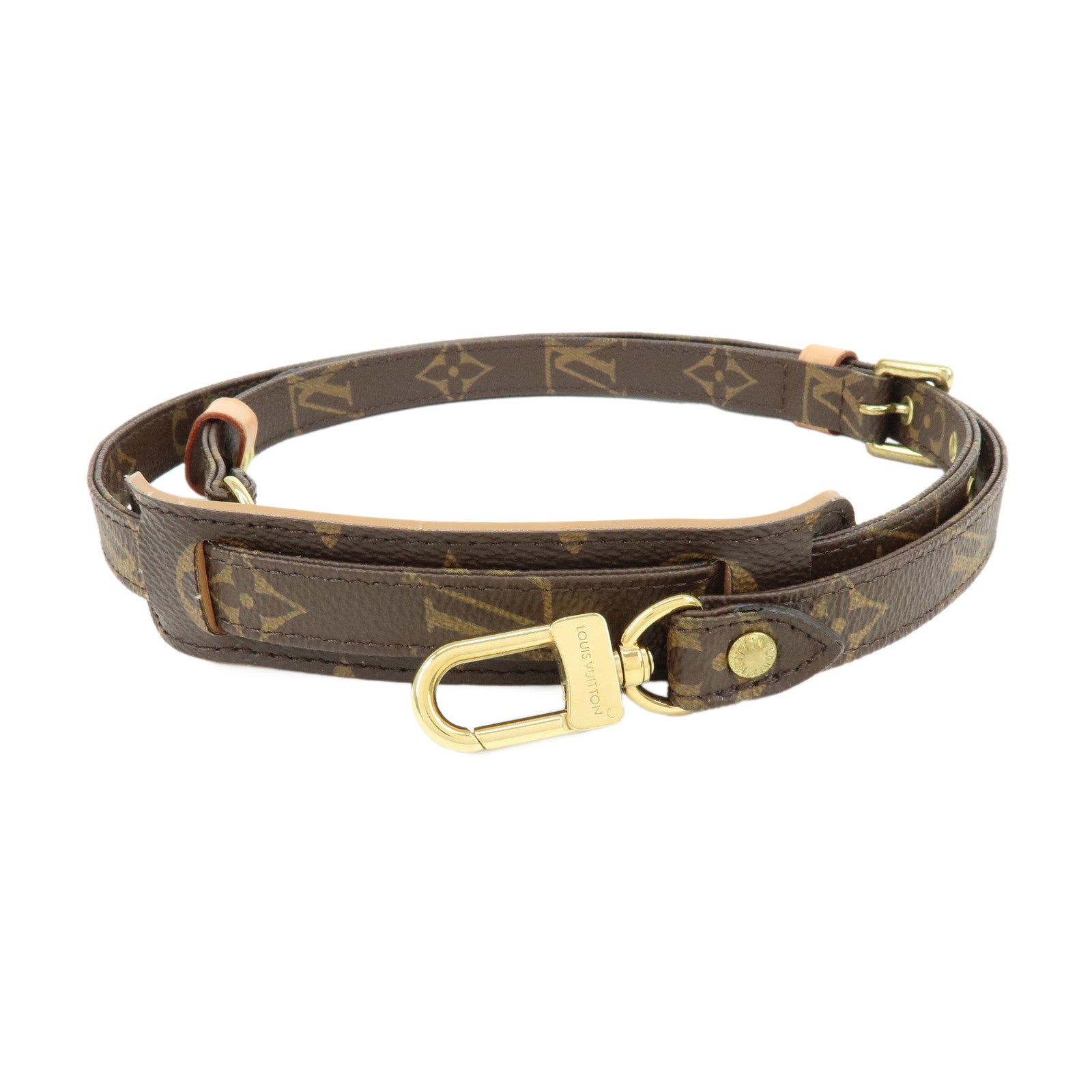 Louis Vuitton Monogram Adjustable Shoulder Strap Brown 120cm J52315