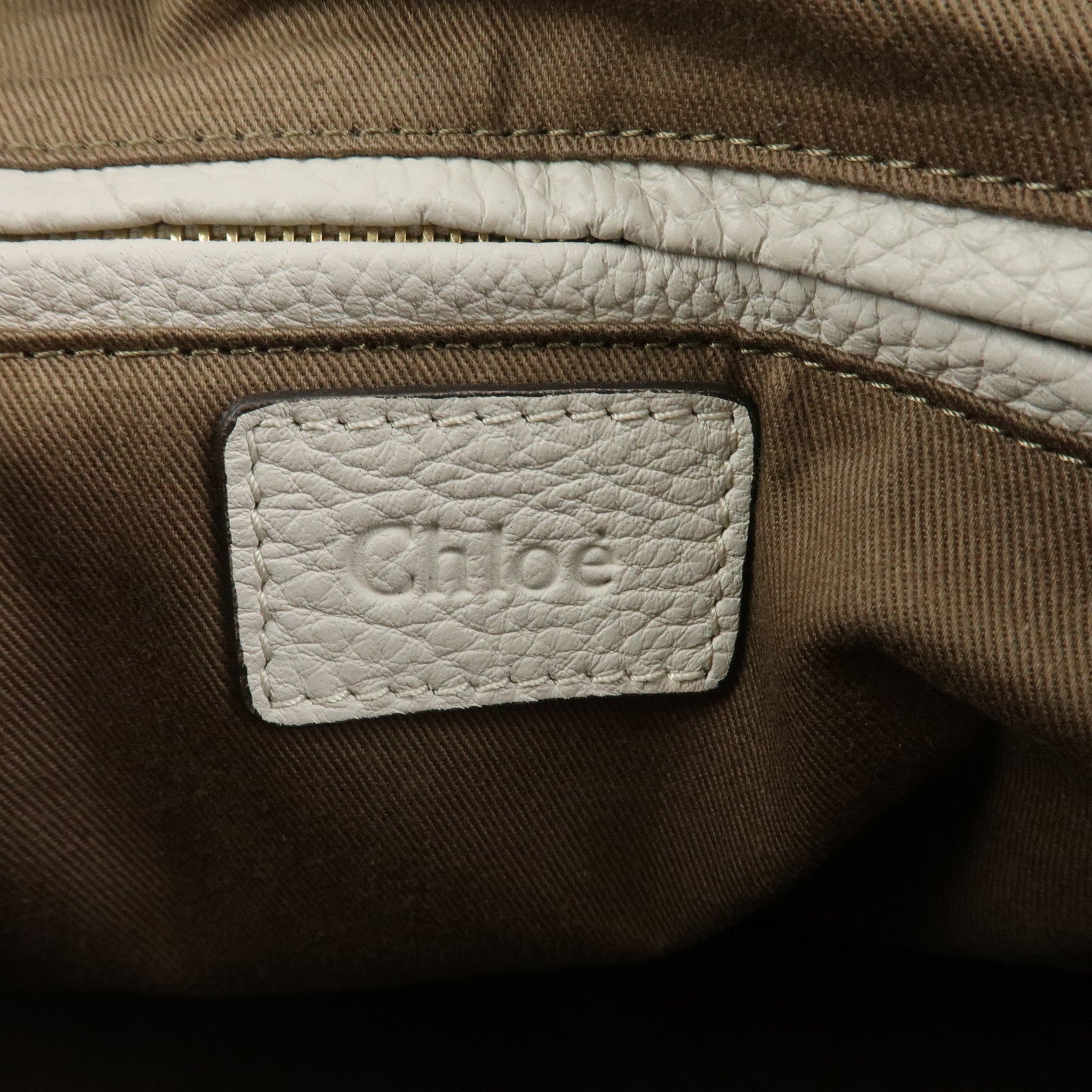 Chloe Marcie Leather Hand Bag Shoulder Bag Gray