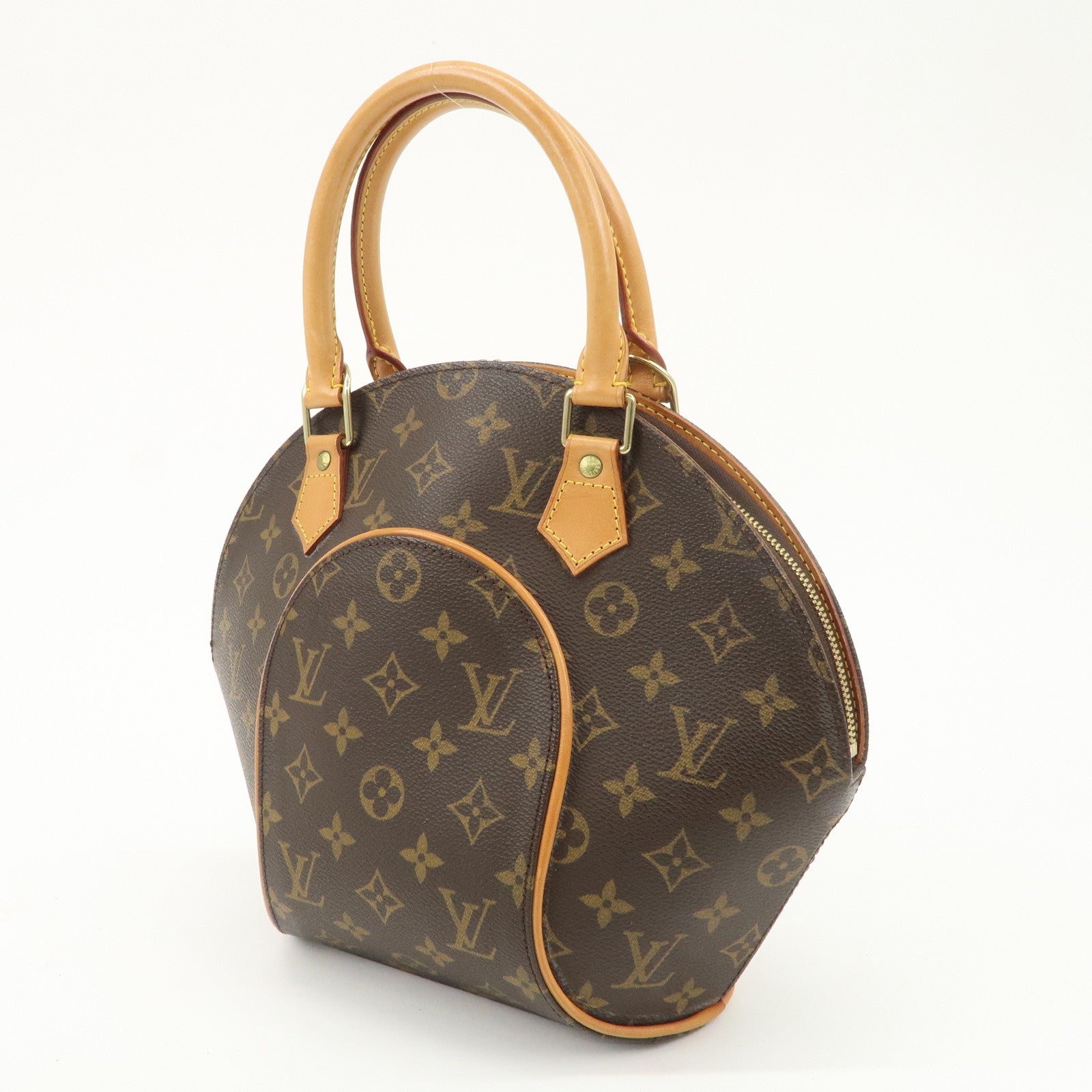 Louis Vuitton Monogram Ellipse PM Hand Bag Brown Gold HDW M51127