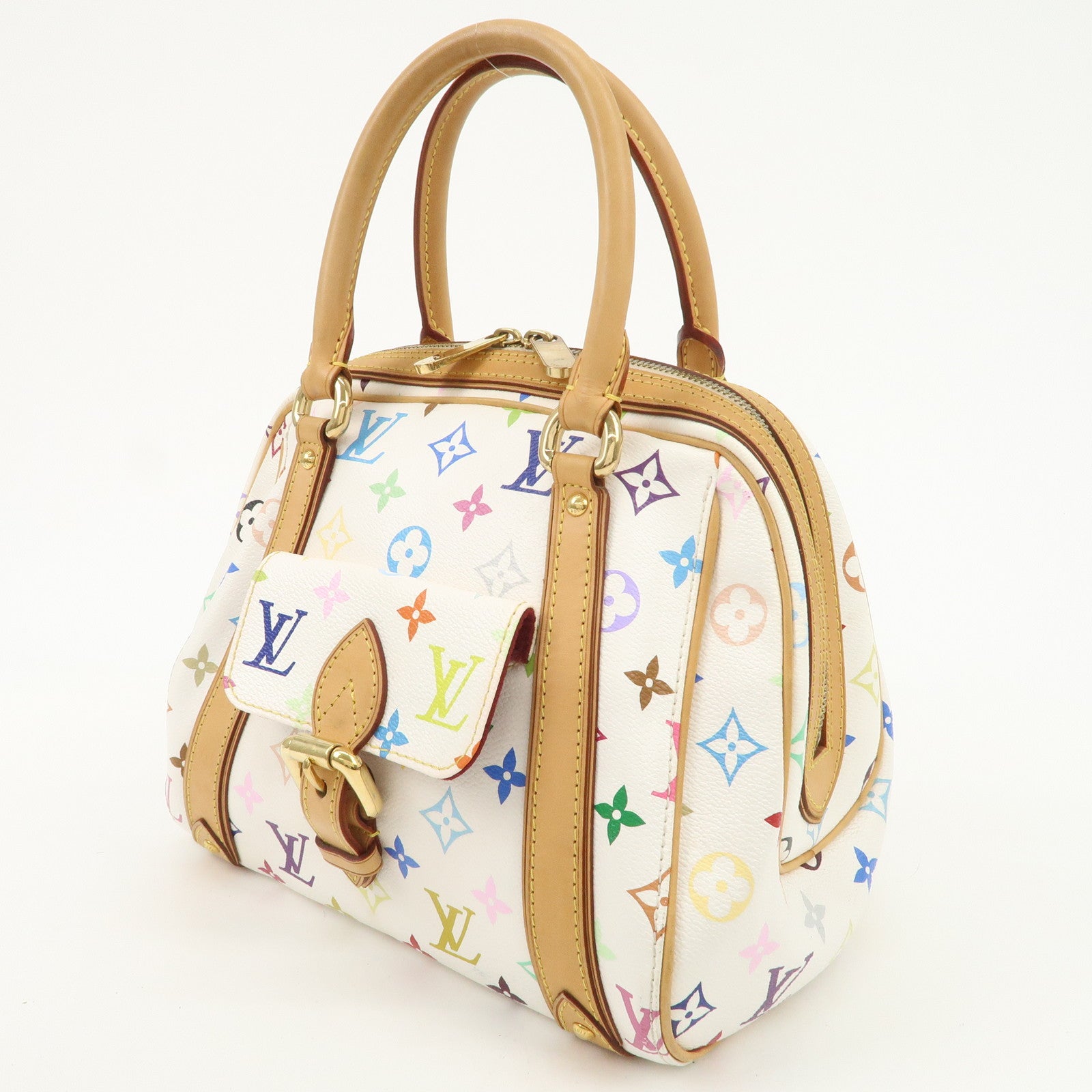 Louis Vuitton Monogram Multicolor Priscilla Hand Bag Blanc M40096