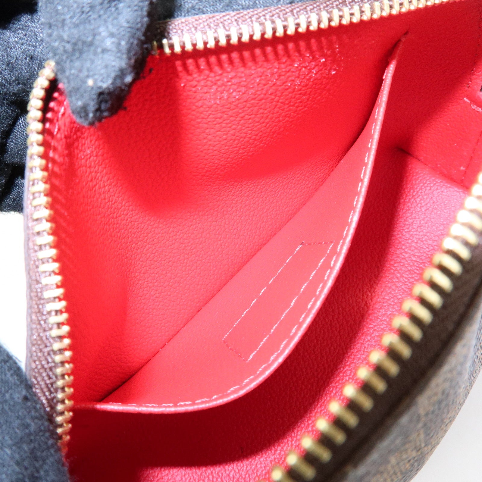 Louis Vuitton Damier Ebene Pochette Cosmetic PM Pouch Brown N47516