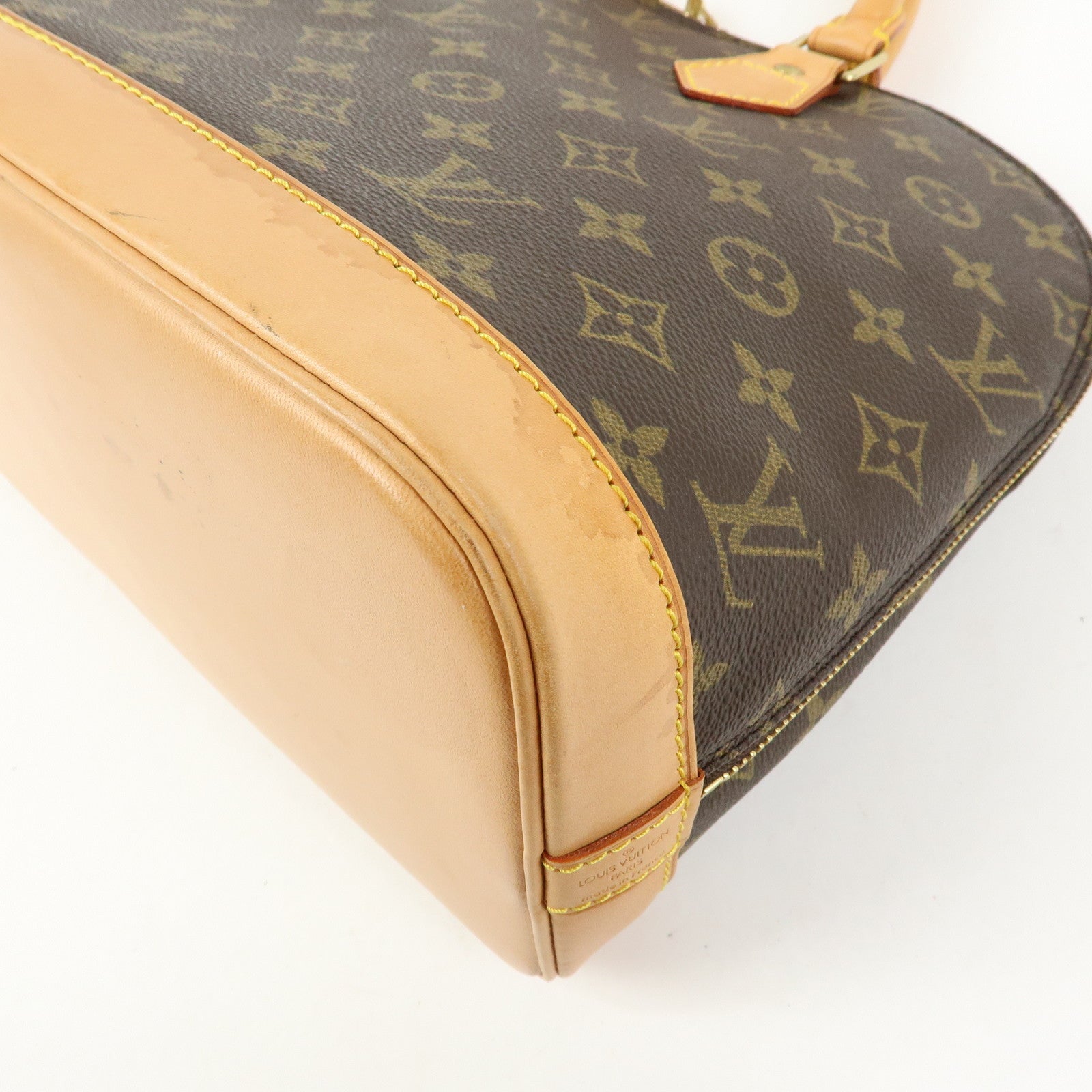 Louis Vuitton Monogram Alma Hand Bag Brown M51130