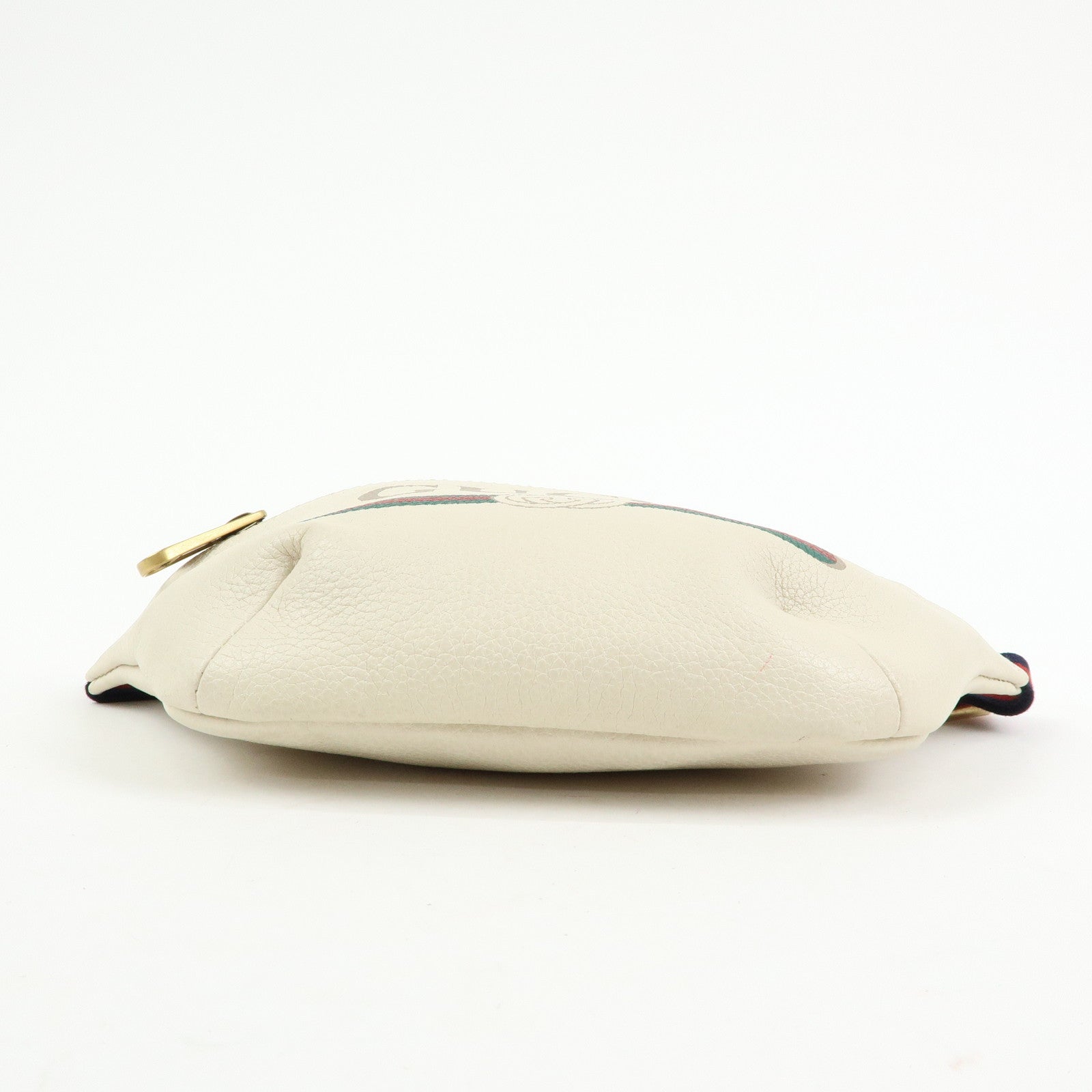 GUCCI Sherry Vintage Logo Leather Waist Pouch Body Bag Ivory 527792