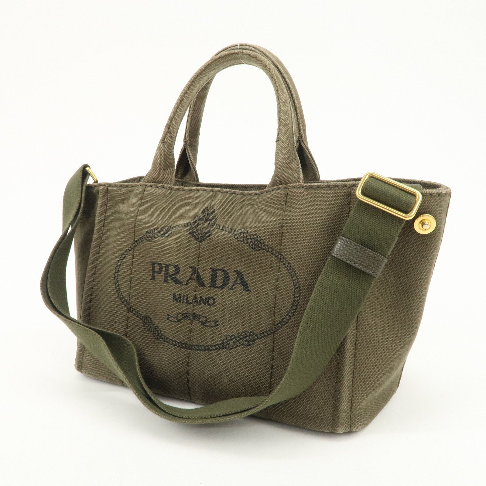 PRADA Canapa Mini Canvas 2WAY Bag Hand Bag Shoulder Bag BN2439G