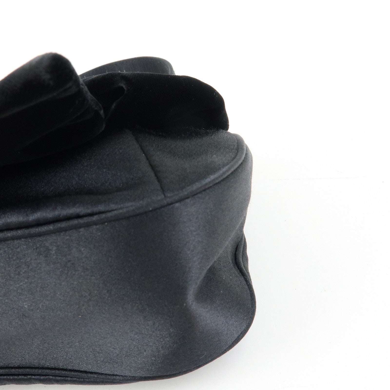 SAINT LAURENT PARIS YSL YVES SAINT LAURENT Velvet Satin Hand Bag